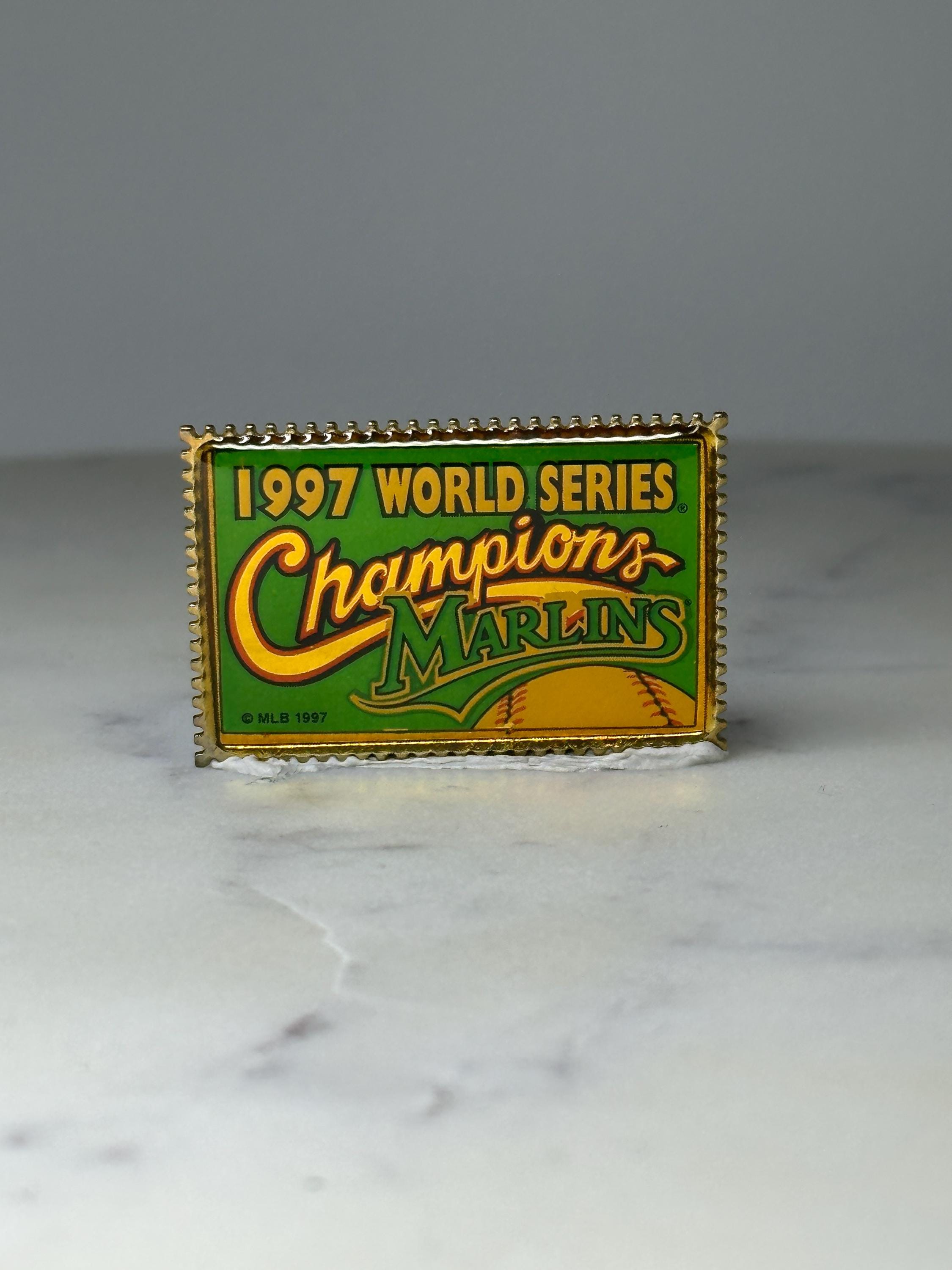 Vintage Florida Marlins World Series Pin: Gold Tone - 1997 Champions Accessory