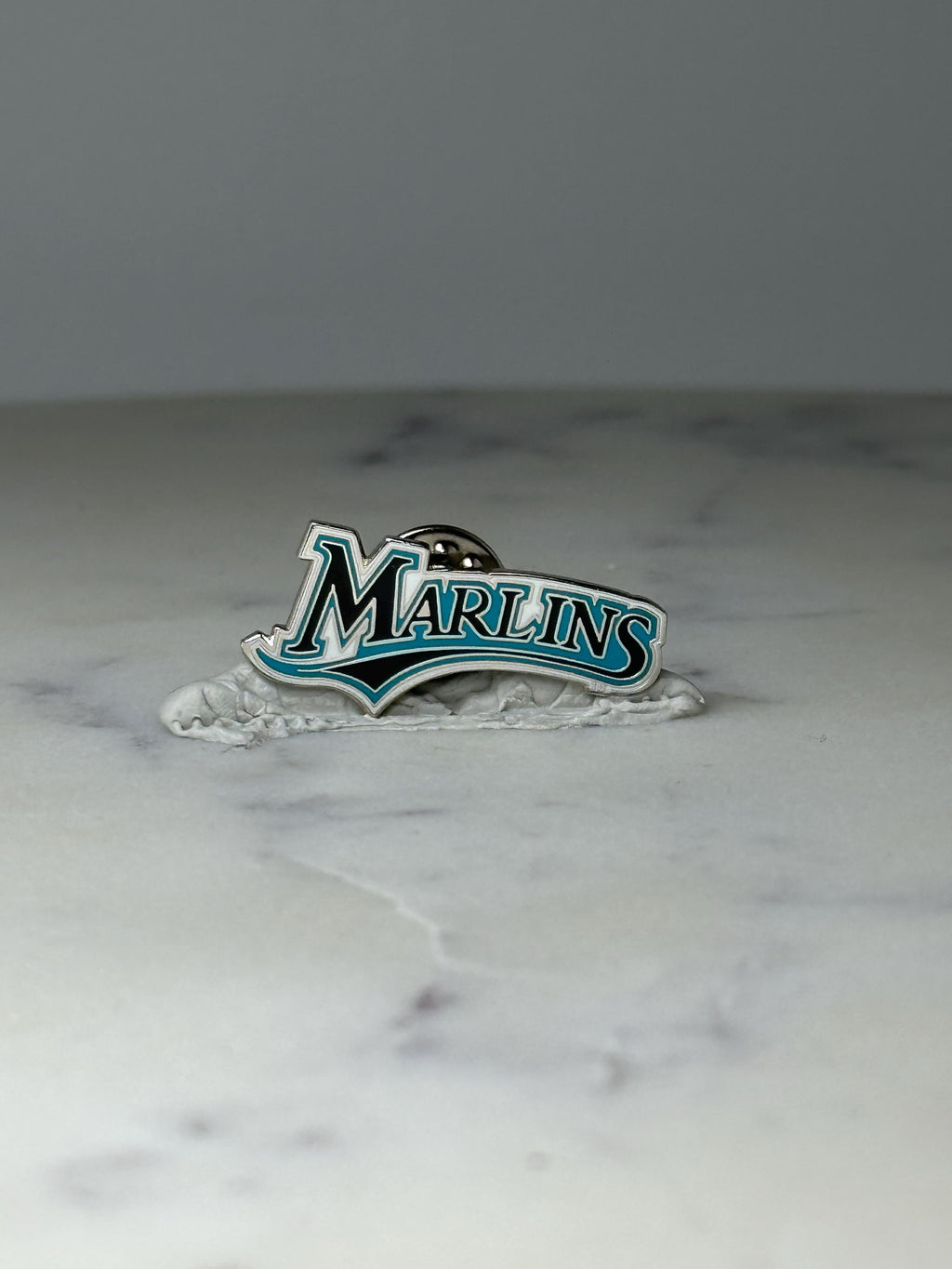 Vintage Florida Marlins Logo Lapel Pin: Teal Enamel - 1990s MLB Accessory