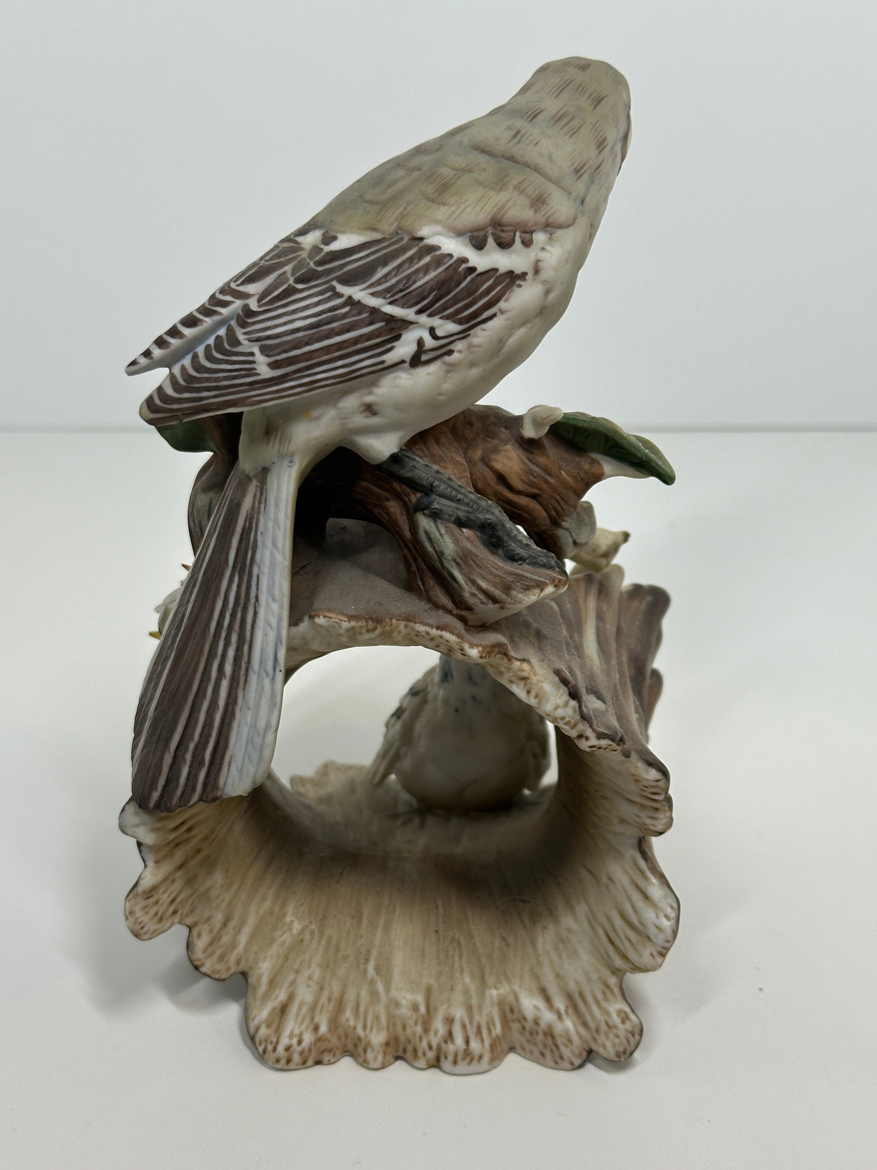 Homco Masterpiece hand painted porcelain bird figurine with flowers