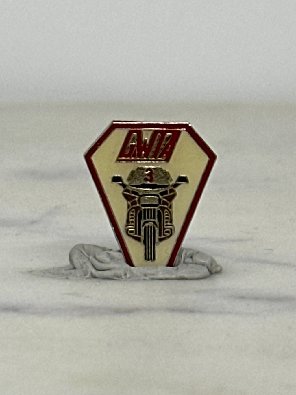 Soviet Motorcycle Sports Pin: Rank 3 Enamel Badge – Vintage USSR Collectible