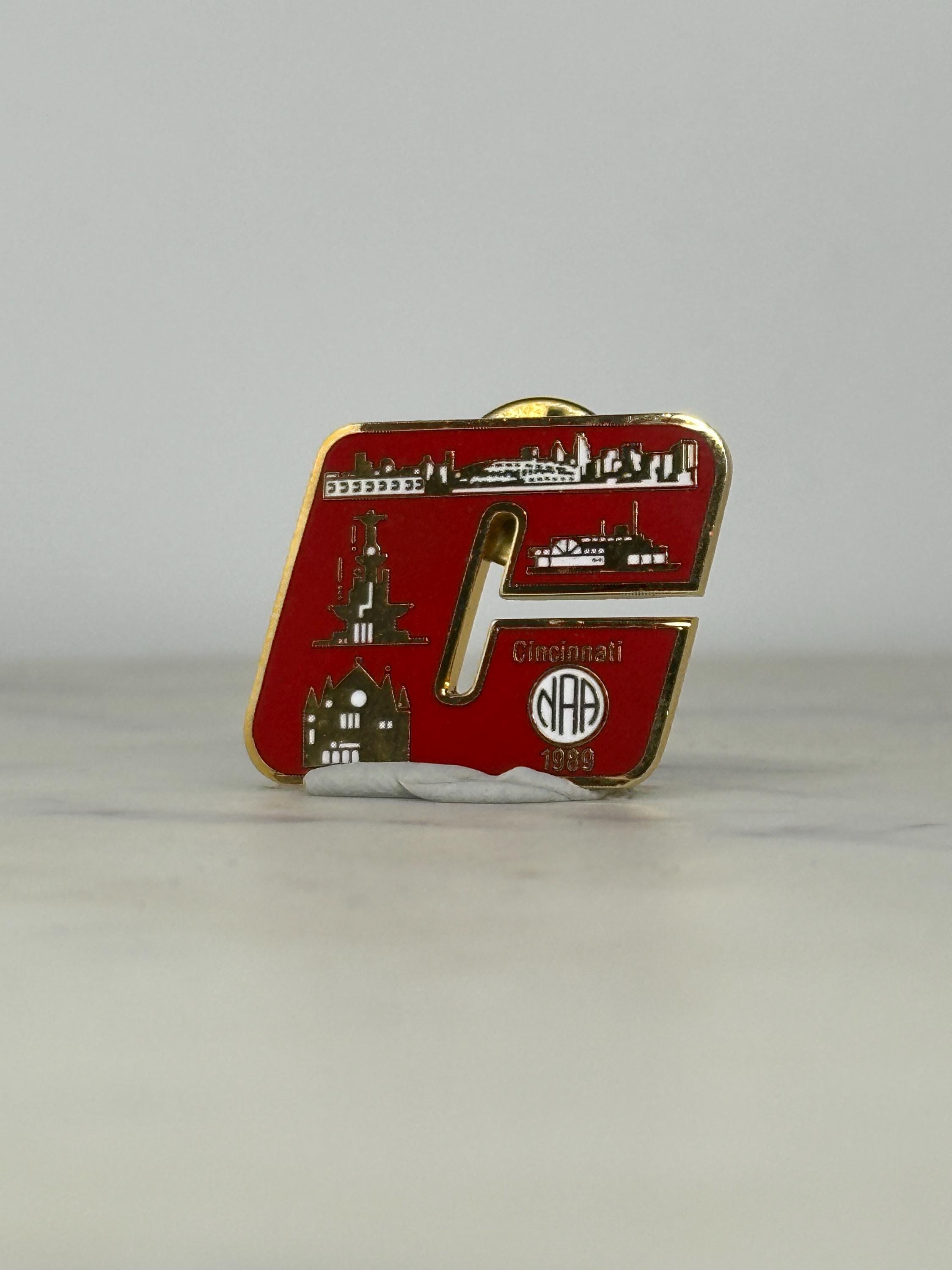 Cincinnati Landmark Enamel Pin: Red Gold Finish - 1989 NAP Collectible