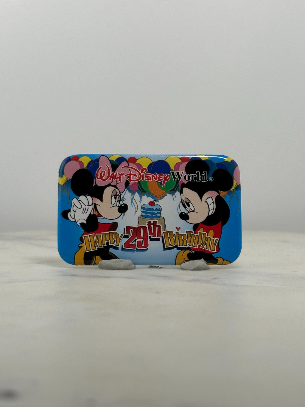 Walt Disney World Birthday Pin: Mickey & Minnie Colorful - 1990s Collectible Accessory
