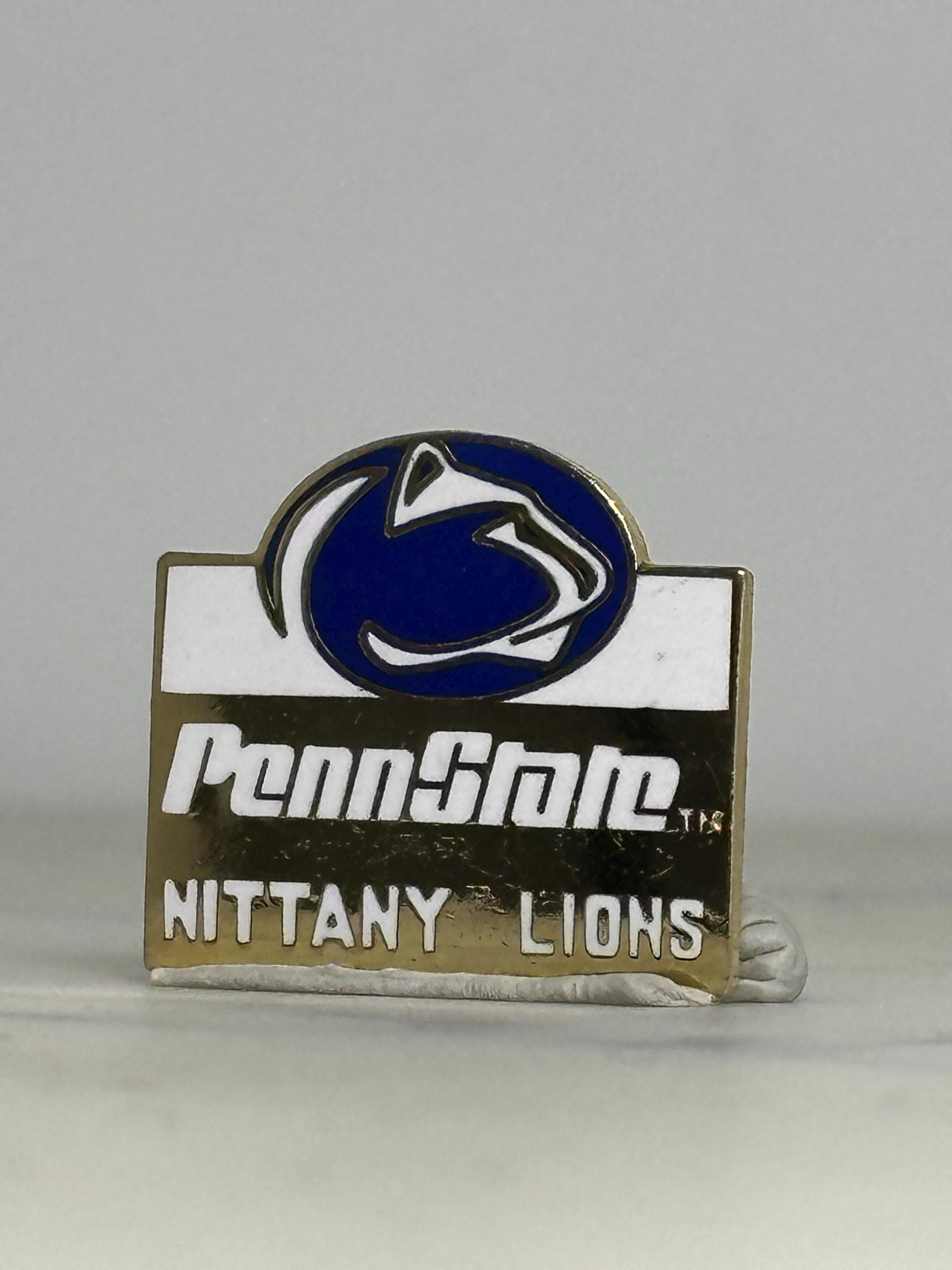 Penn State Nittany Lions Enamel Pin: Blue White Gold - Vintage Sports Accessory