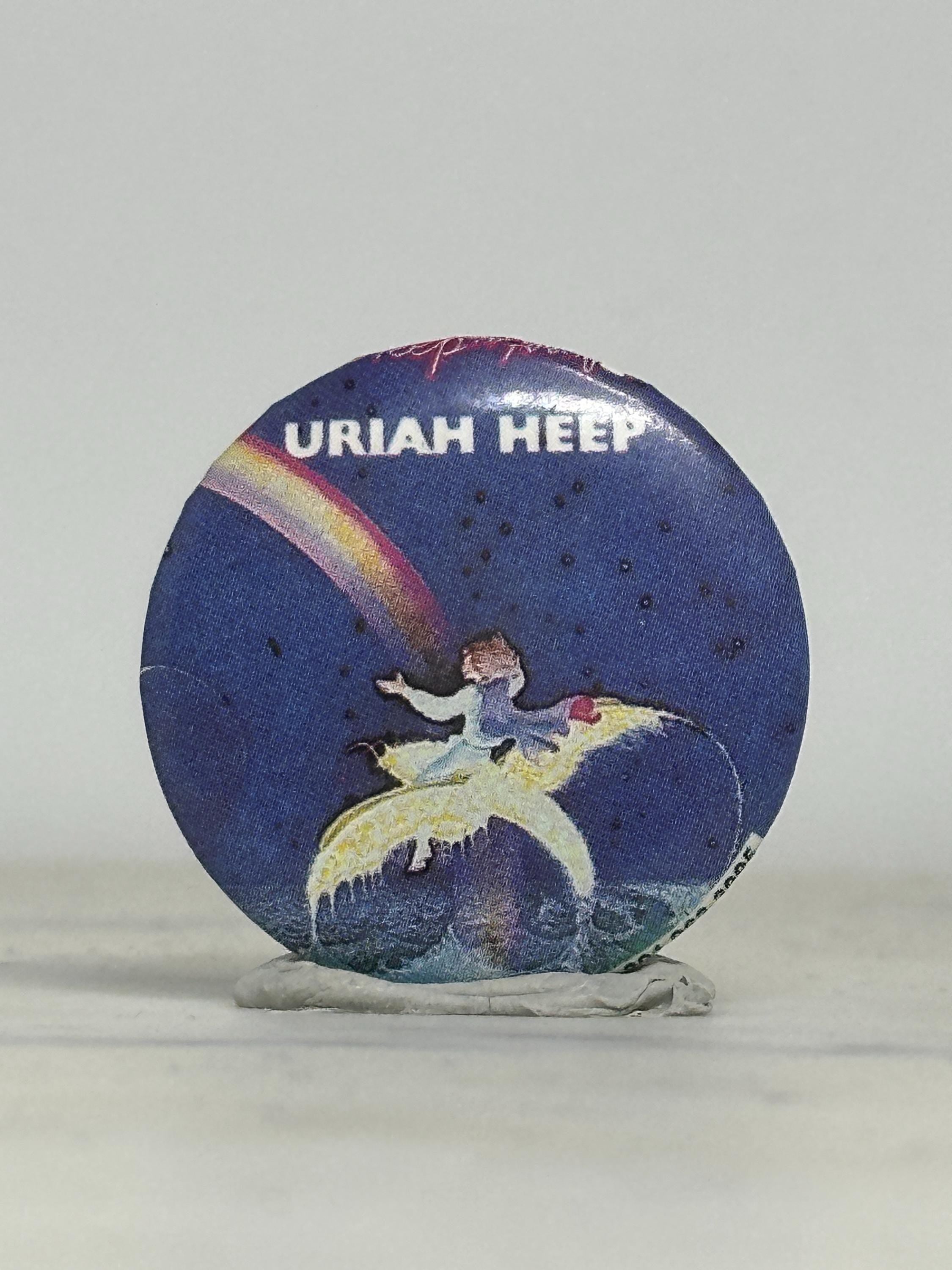 Uriah Heep Band Pin: Retro Album Art Style - 1970s Rock Accessory