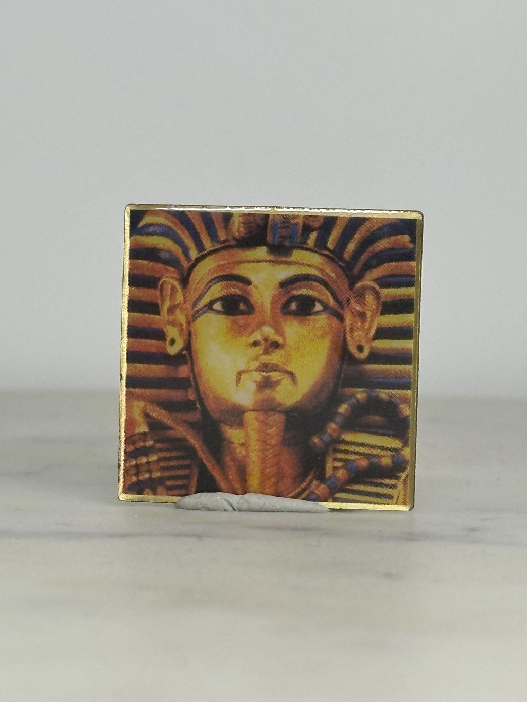 King Tut Enamel Pin: Glossy Full-Color - Ancient Egypt Accessory