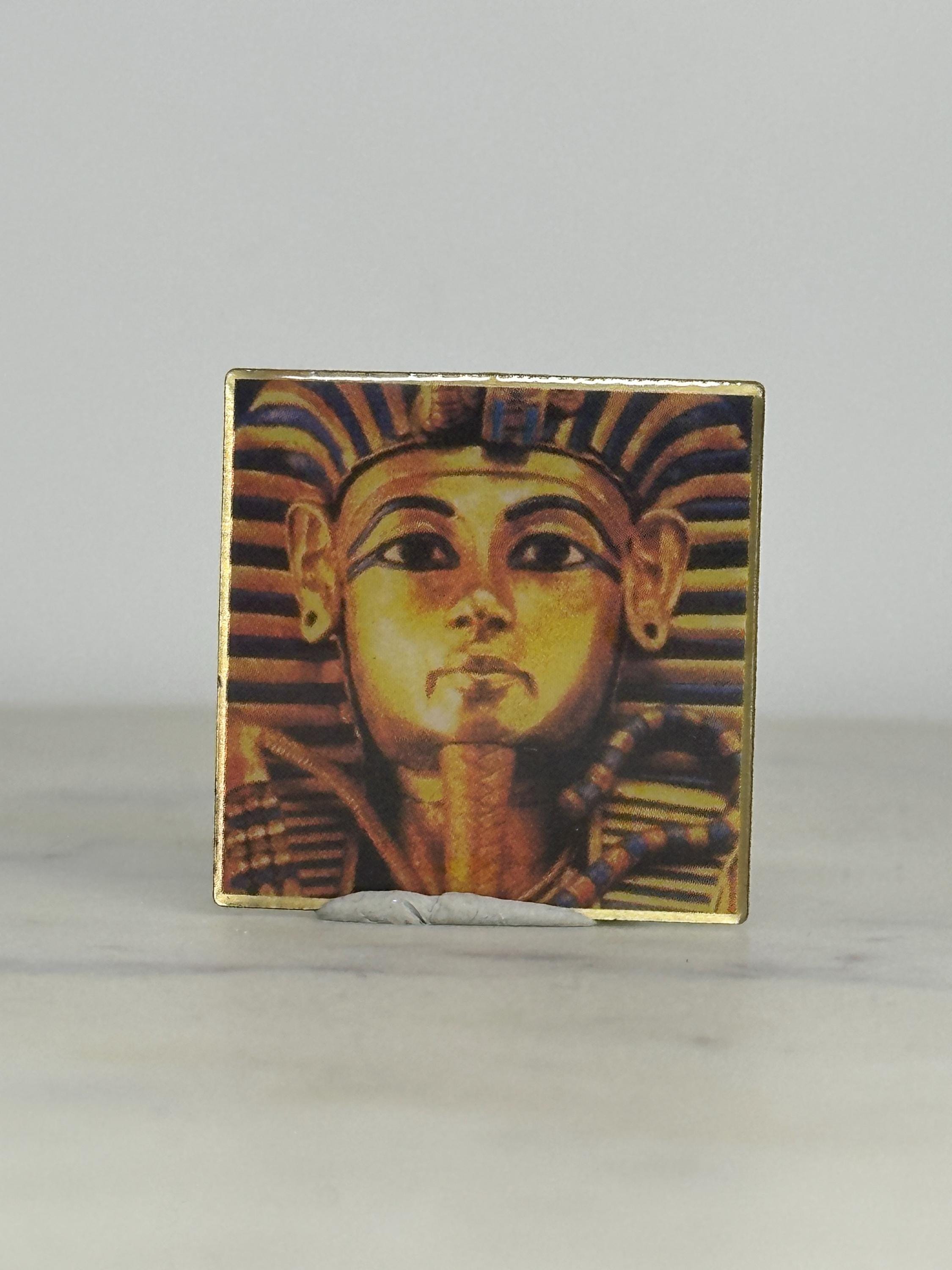 King Tut Enamel Pin: Glossy Full-Color - Ancient Egypt Accessory