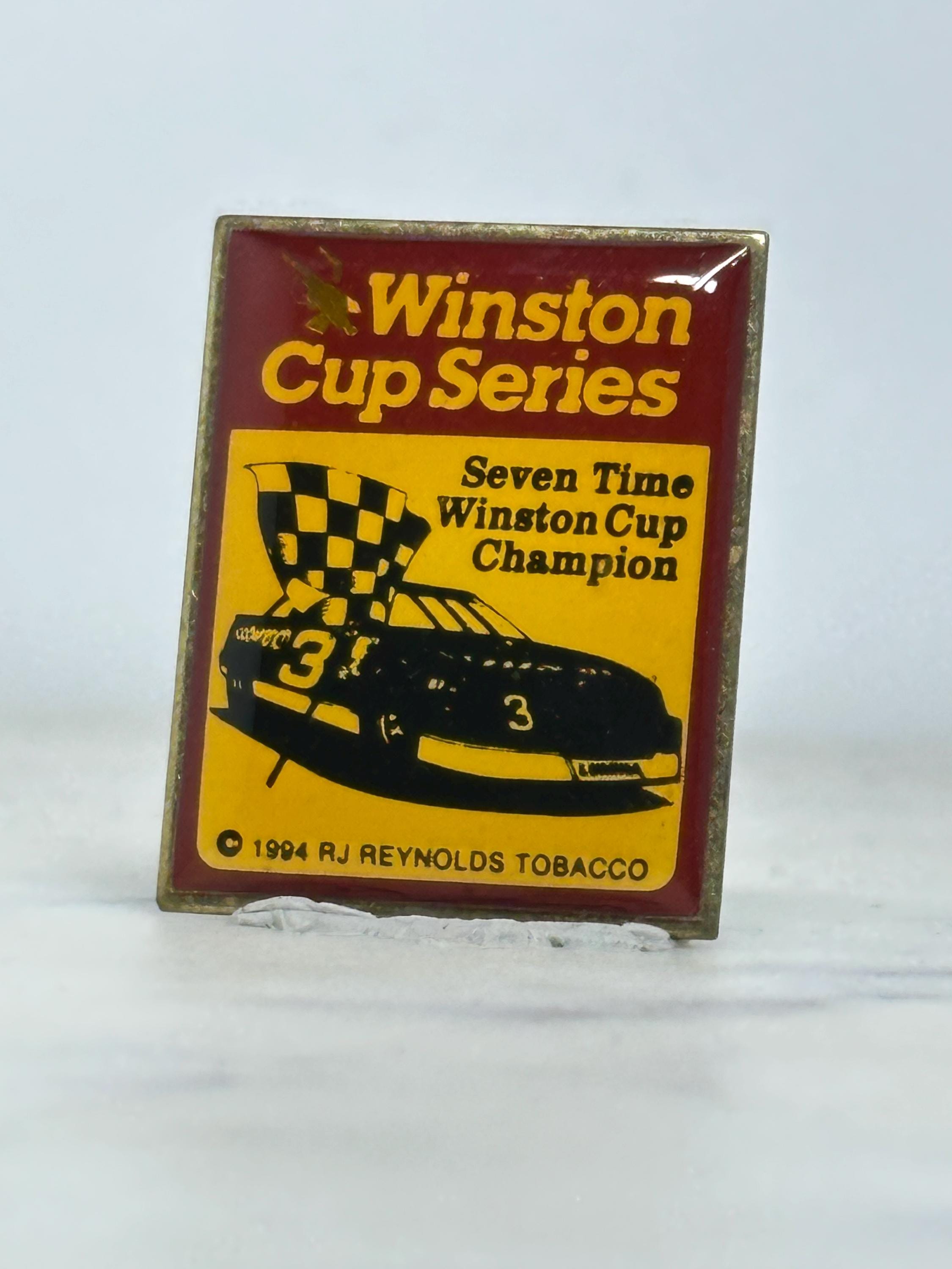 Winston Cup Series Enamel Pin: Red Yellow Racing - 1990s NASCAR Accessory