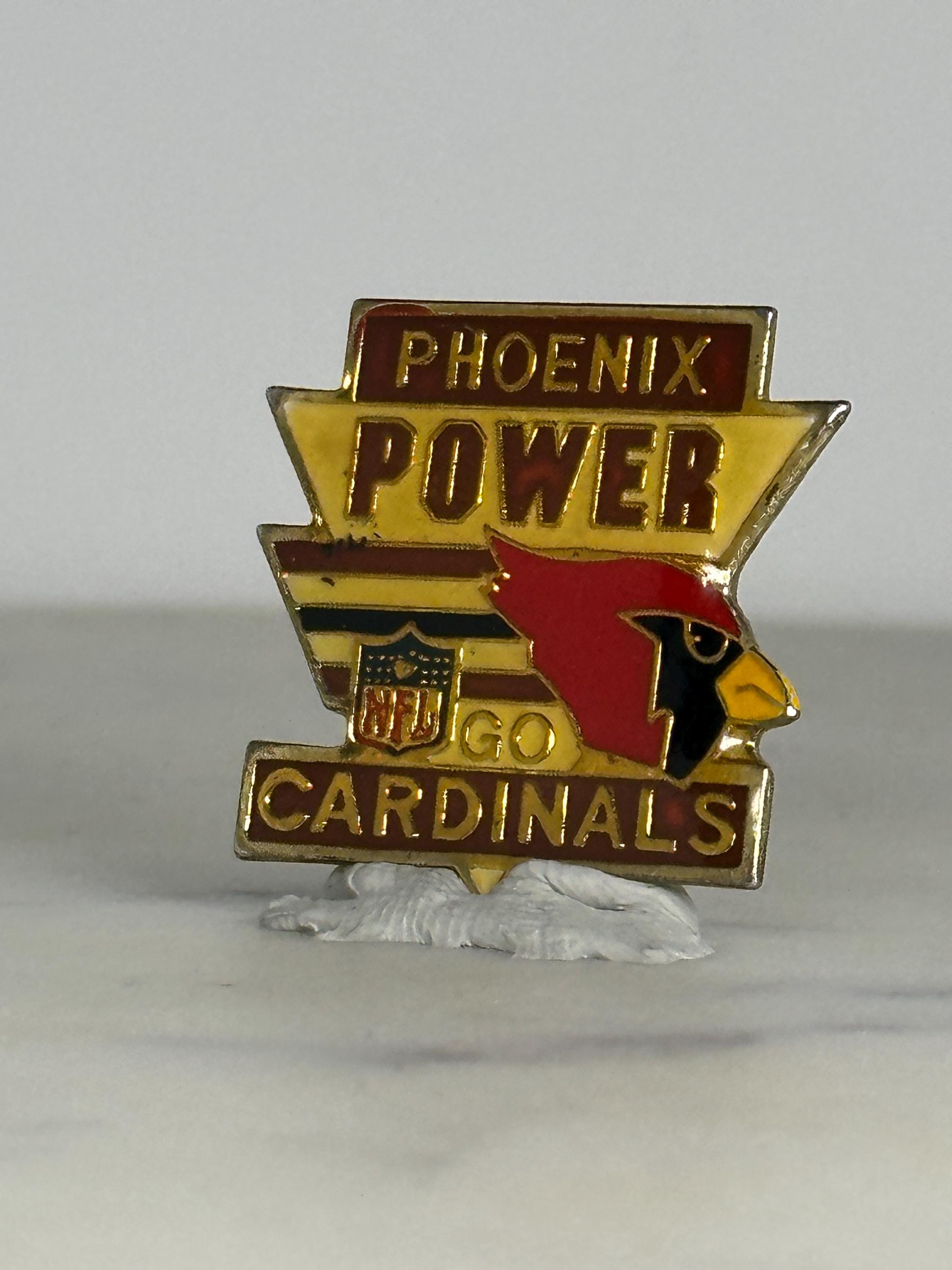 Phoenix Cardinals NFL Pin: Red & Gold Enamel - Vintage Sports Accessory