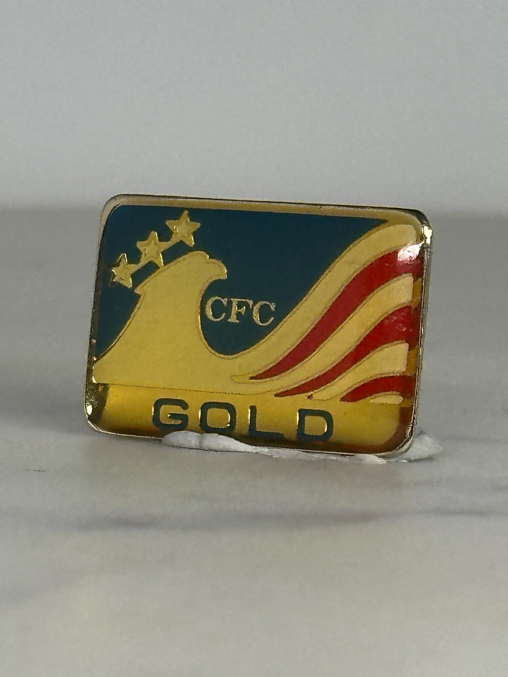 CFC Gold Recognition Pin: Patriotic Enamel Finish - Award Accessory
