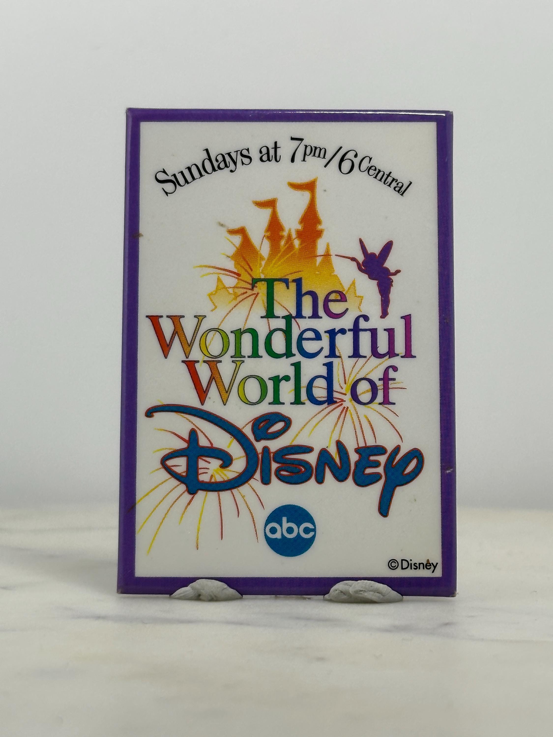 Wonderful World of Disney Enamel Pin: Purple Border Logo - 90s TV Accessory