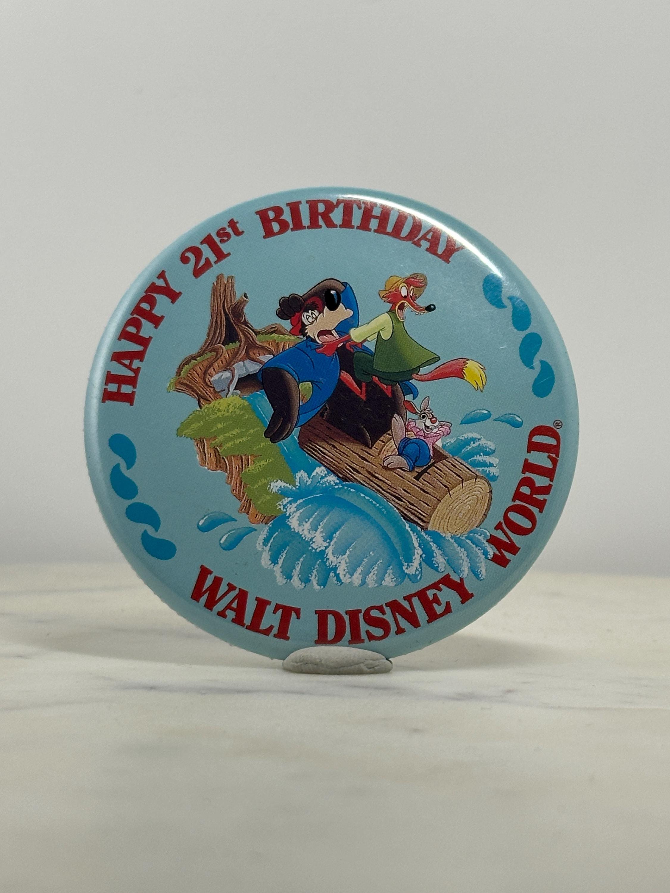 Disney Birthday Button Pin: Br'er Characters Splash Design - 90s Theme Accessory