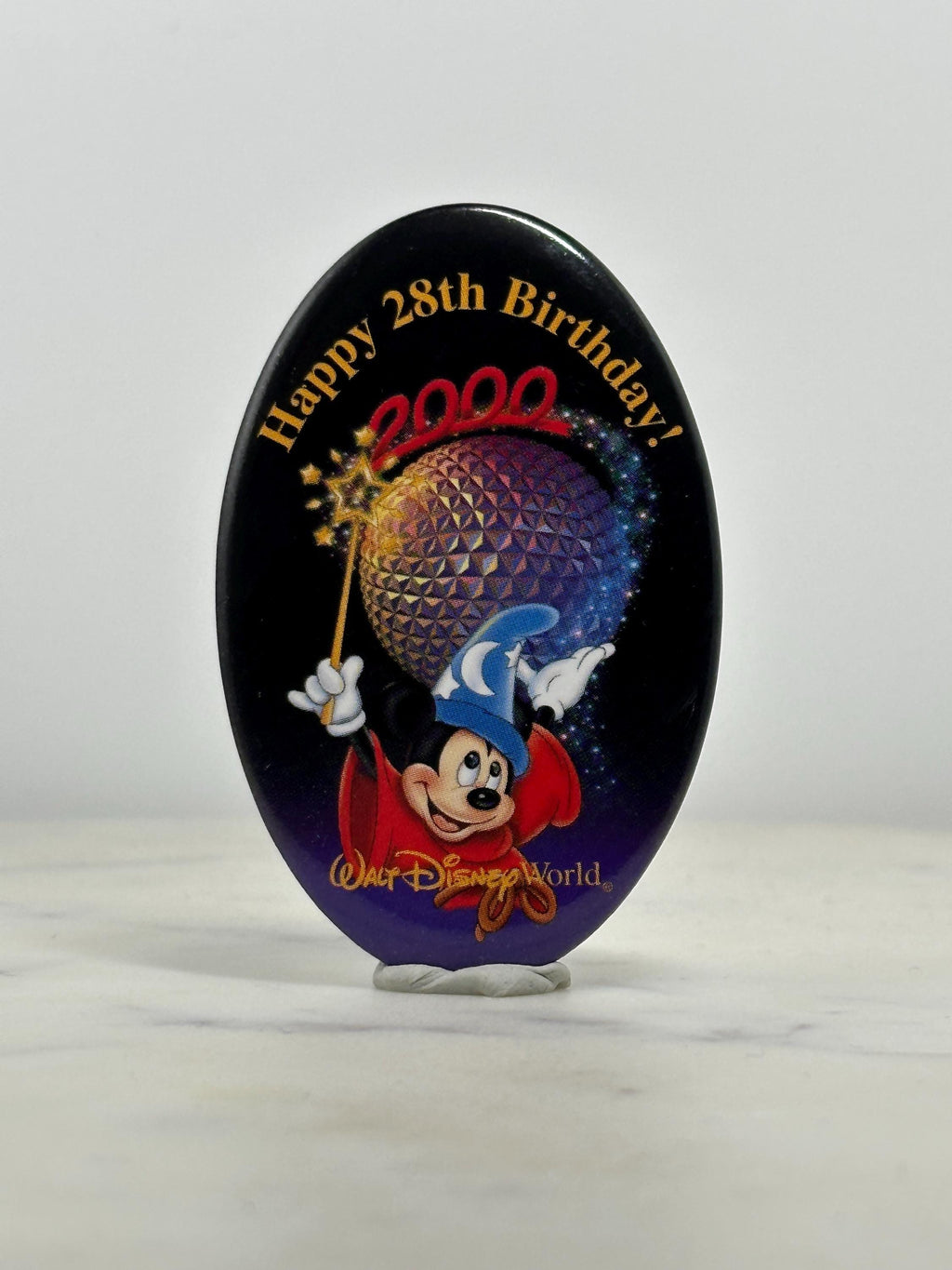 Mickey Disney Pin: Oval Magic Wand Black - Y2K Birthday Accessory