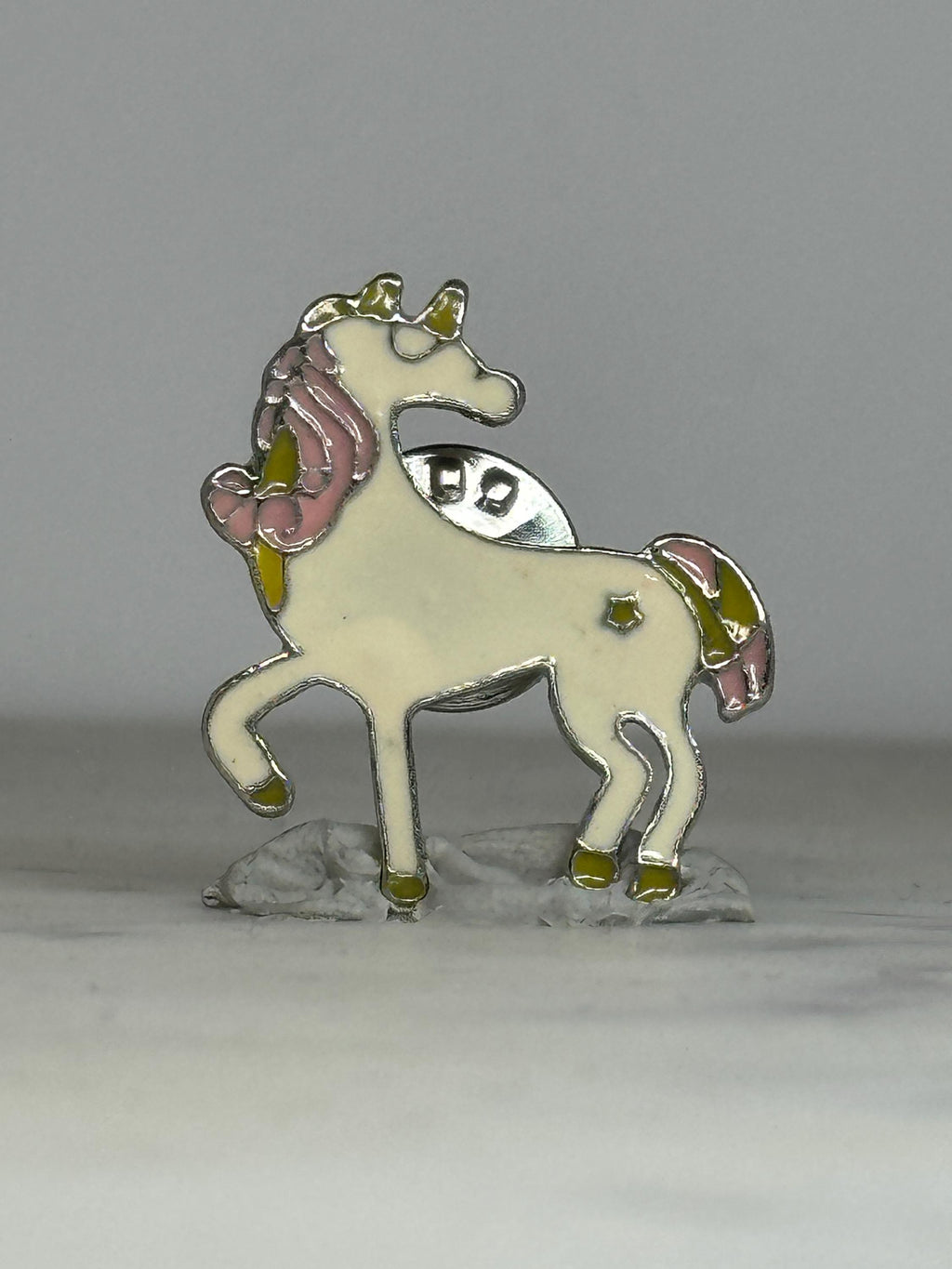 Unicorn Enamel Pin: Pastel Pink & Yellow - Whimsical Fantasy Accessory