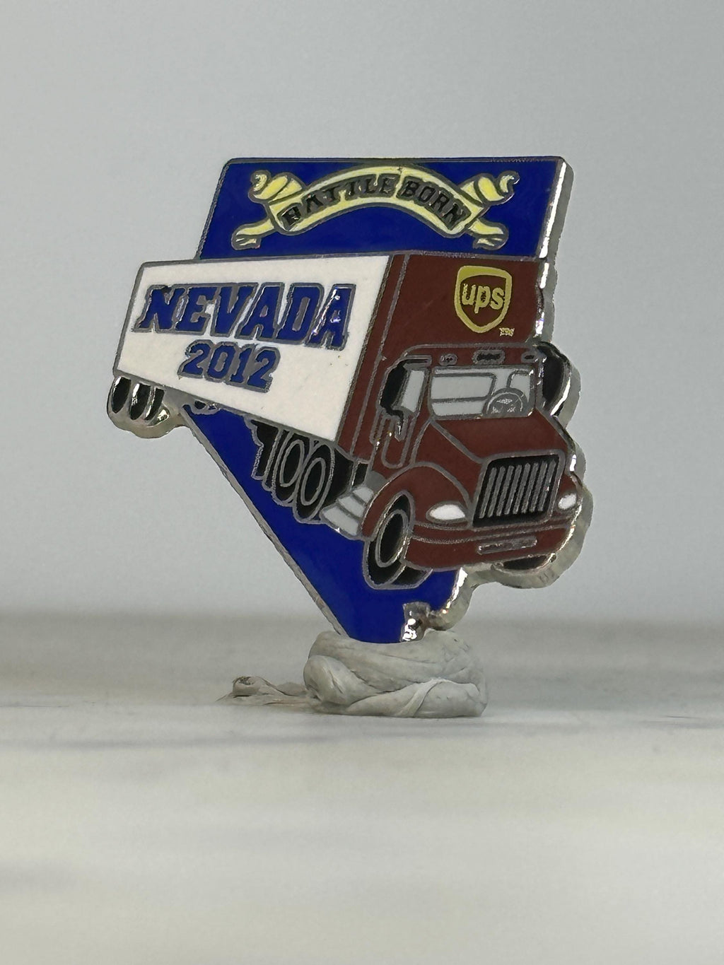 Nevada UPS Truck Pin: Red & Blue Enamel - 2012 State Souvenir Accessory