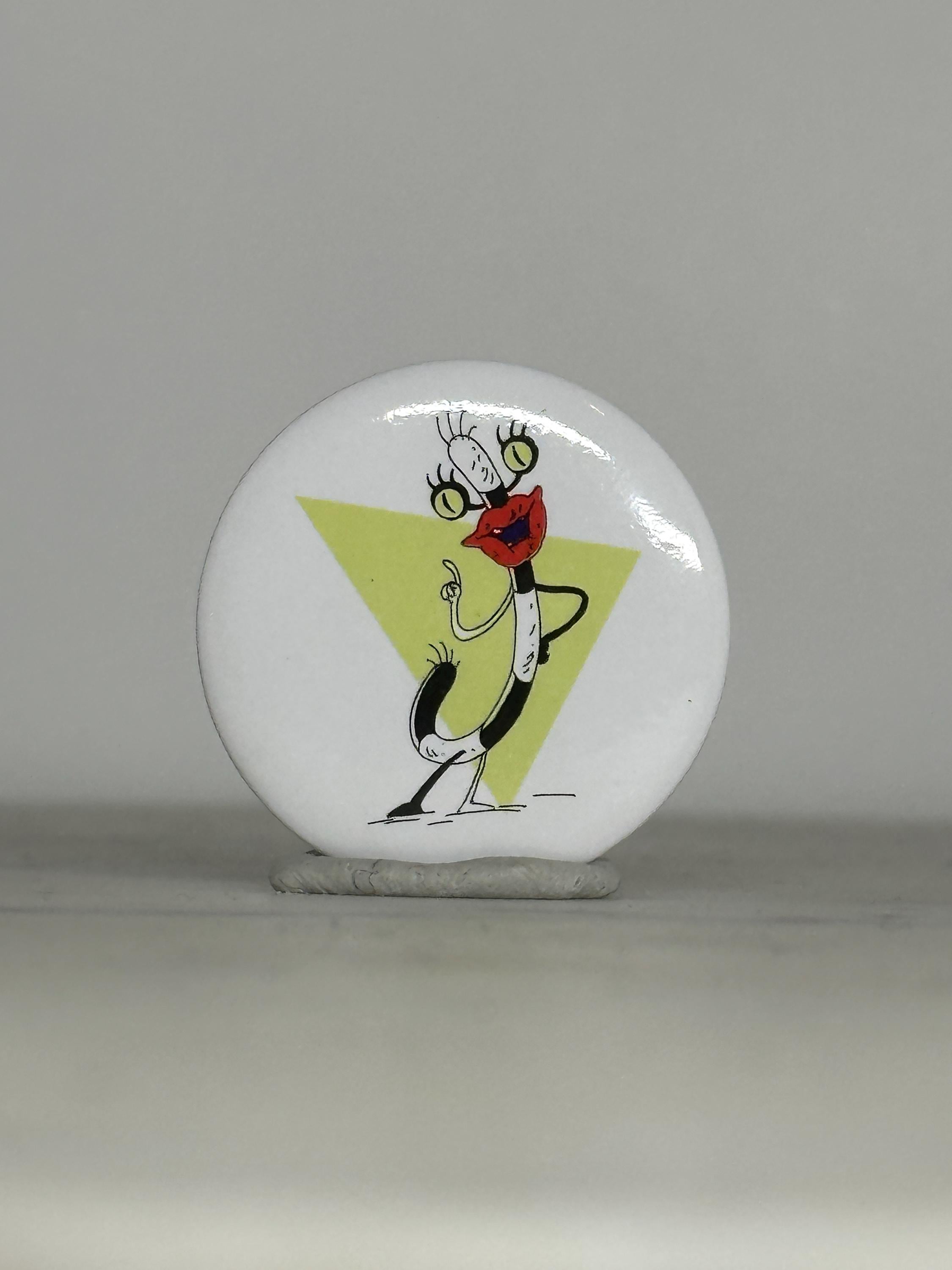 Vintage Nickelodeon Oblina Pin: Aaahh!!! Real Monsters – 90s Cartoon Button Badge