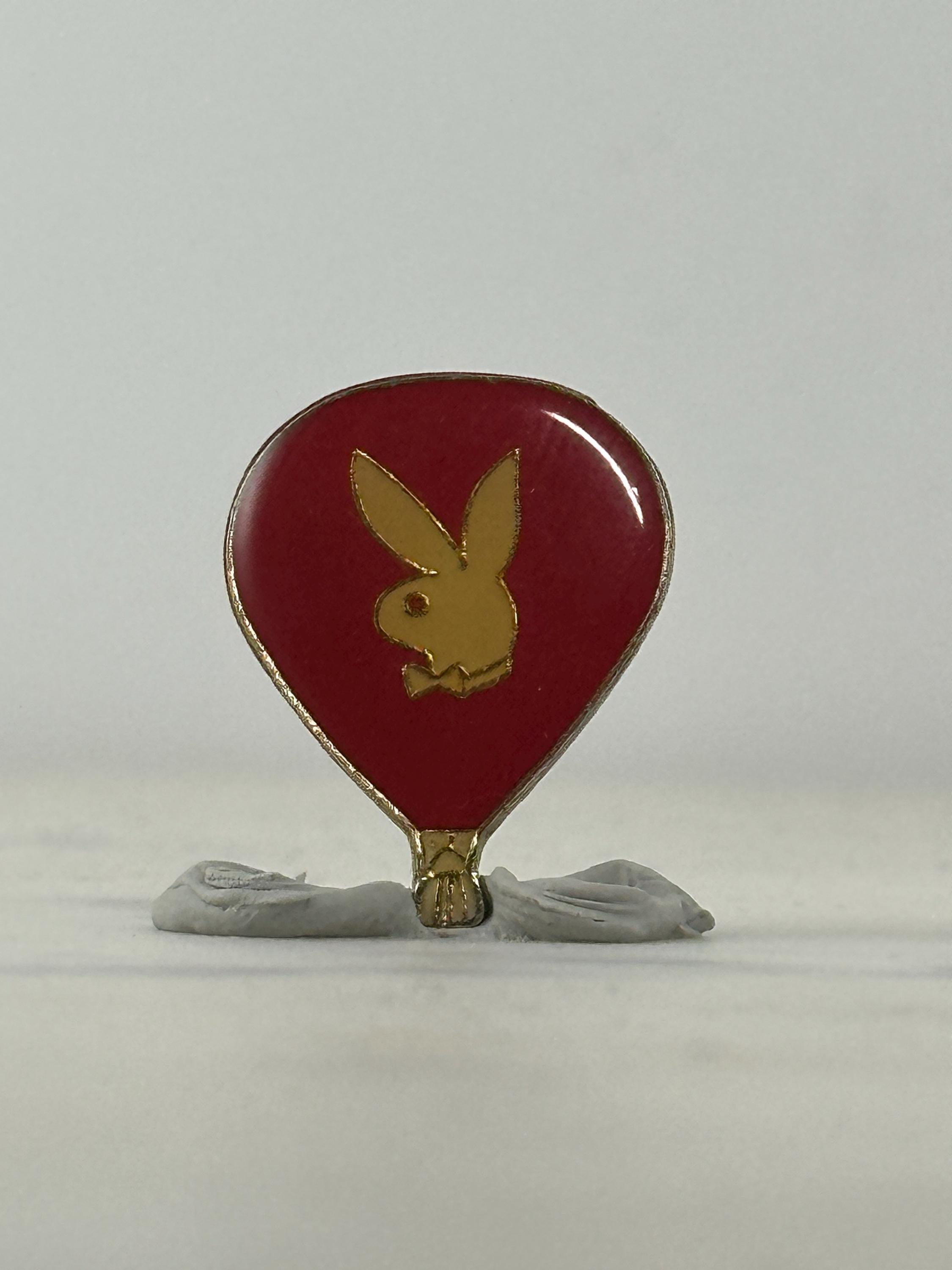 Playboy Balloon Enamel Pin: Red Gold Tone - Retro Collectible Accessory
