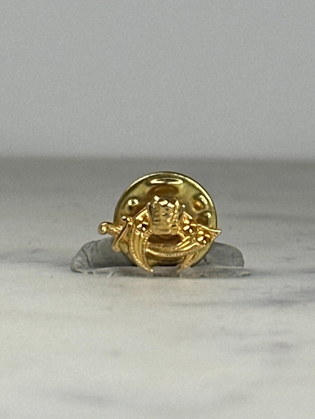 Shriner Scimitar Lapel Pin: Gold Tone Finish - Fraternal Order Accessory