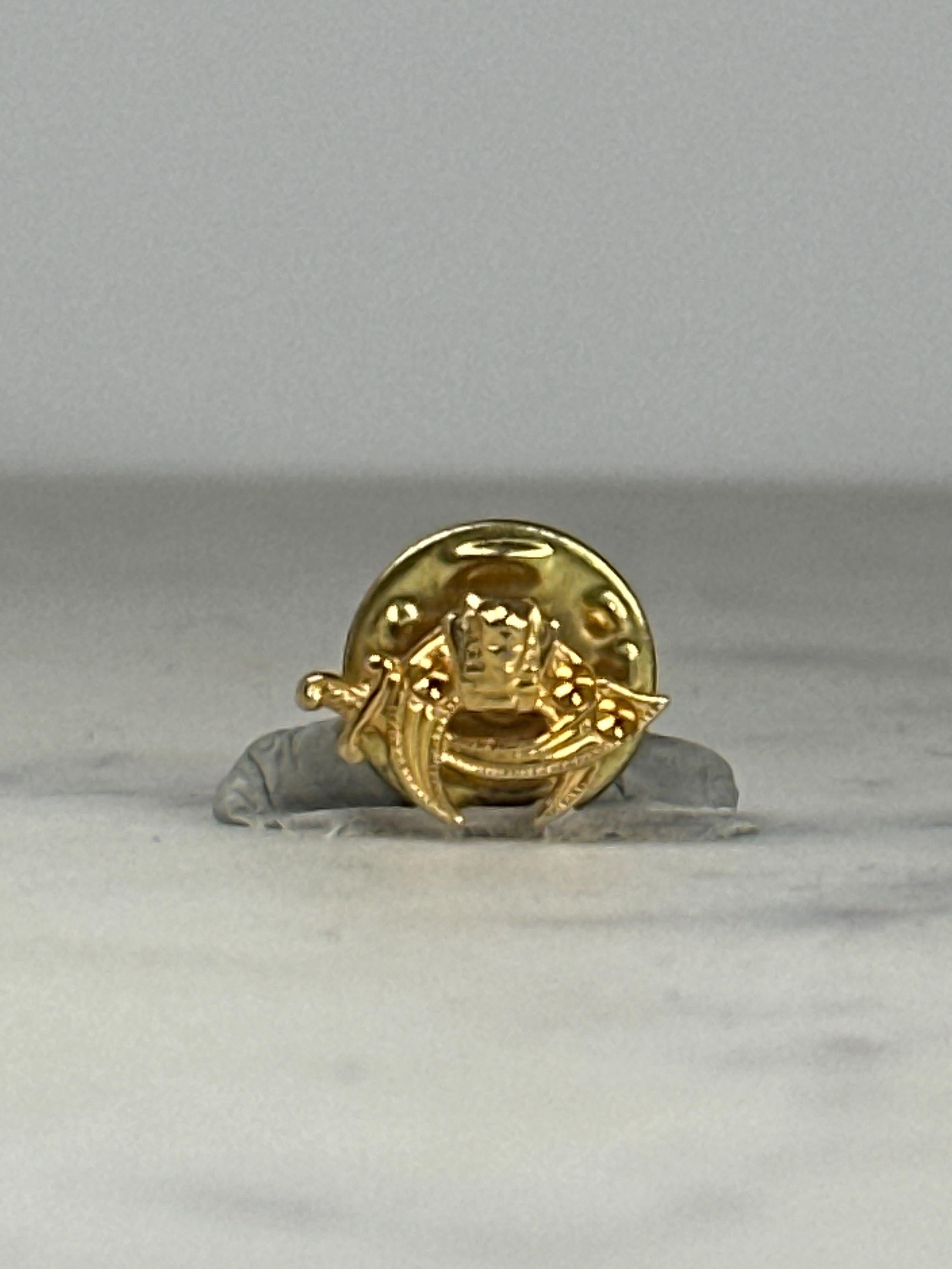 Shriner Scimitar Lapel Pin: Gold Tone Finish - Fraternal Order Accessory