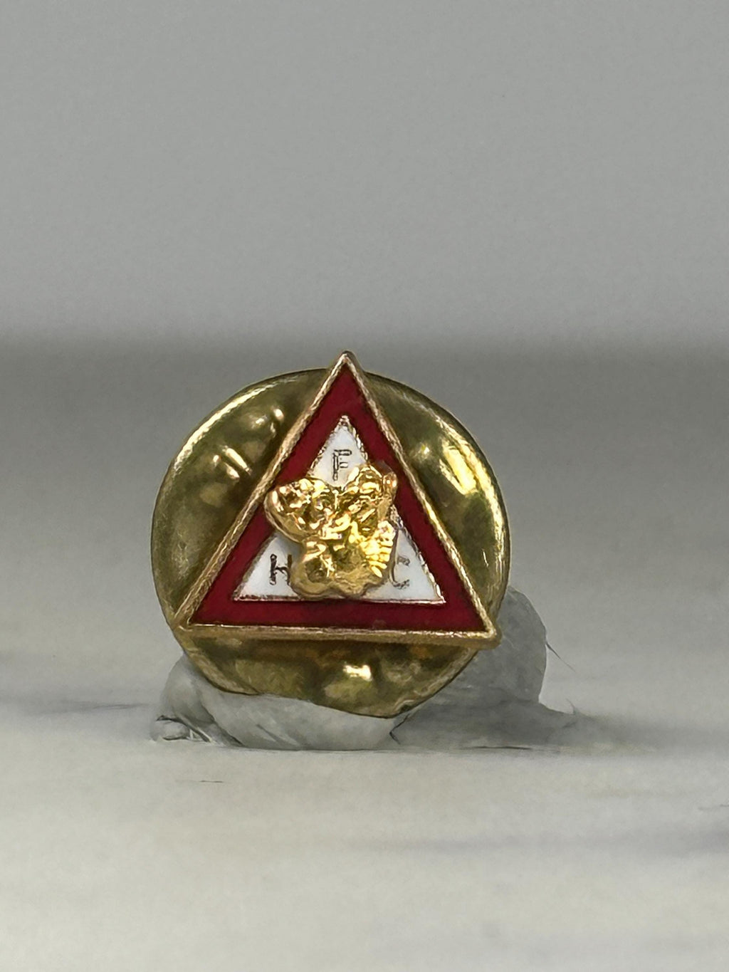 Loyal Order of Moose Lapel Pin – Faith Hope Charity Triangle Emblem Badge