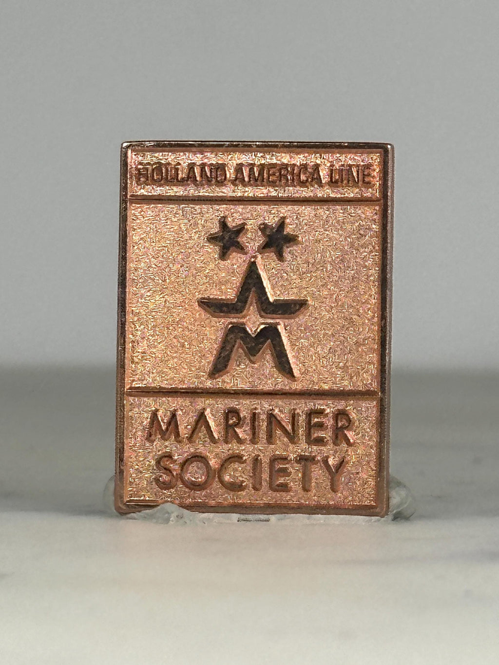 Holland America Line Mariner Society Pin: Bronze Finish - Cruise Collectible Accessory