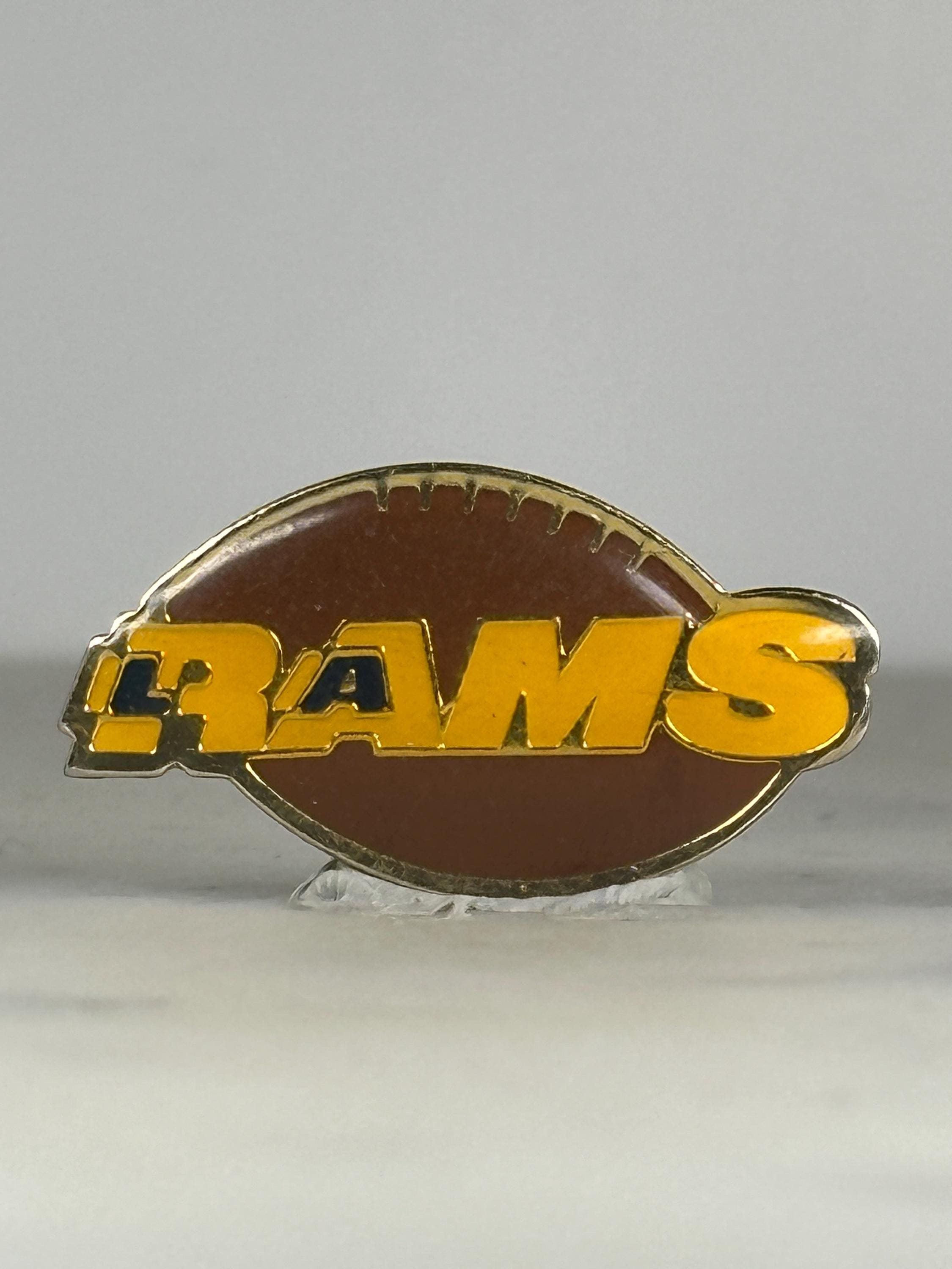 Rams Football Enamel Pin: Gold & Brown Finish - Vintage Sports Accessory