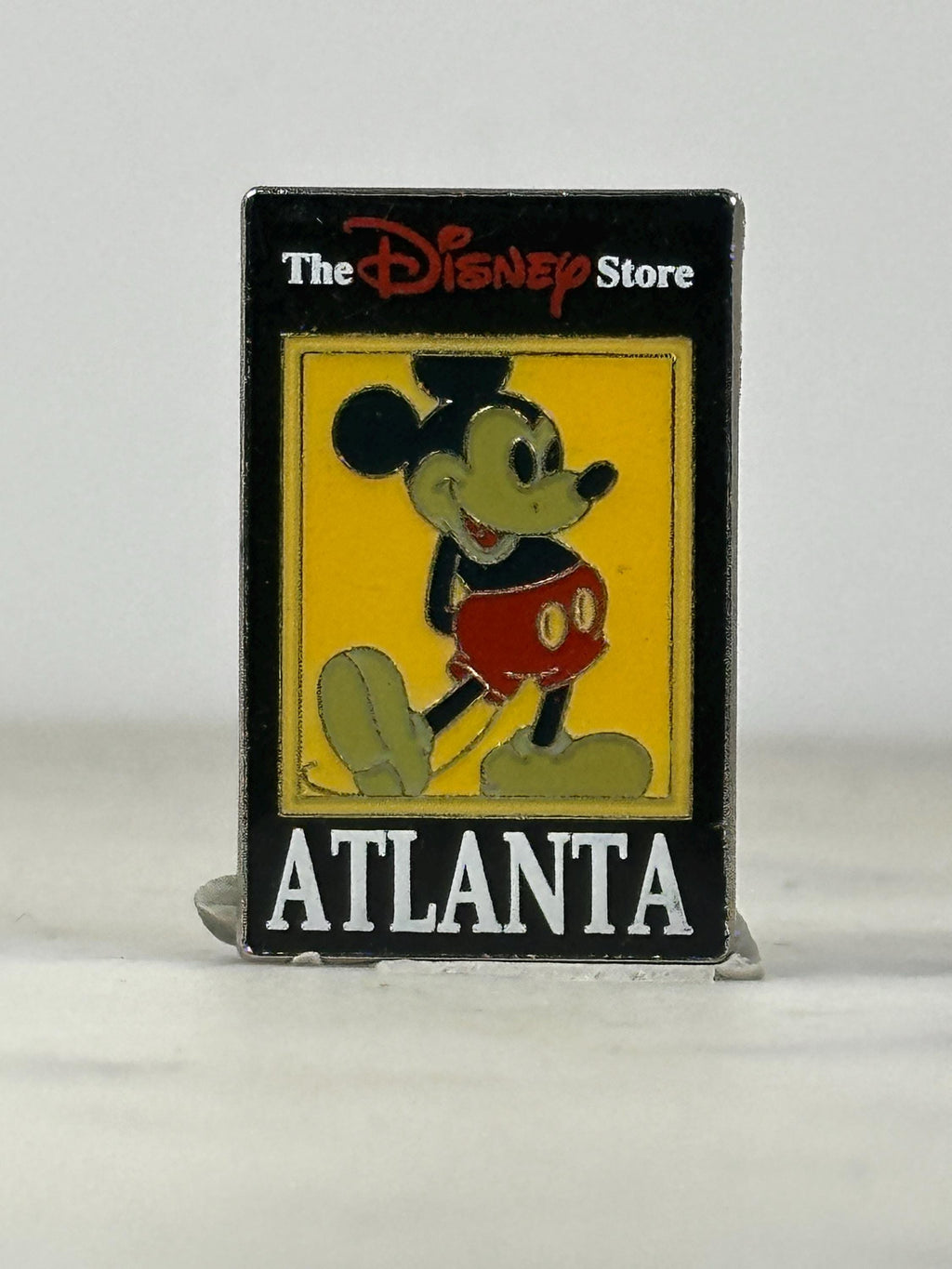 Atlanta Disney Store Pin: Mickey Mouse Black Enamel - Vintage Collectible Accessory