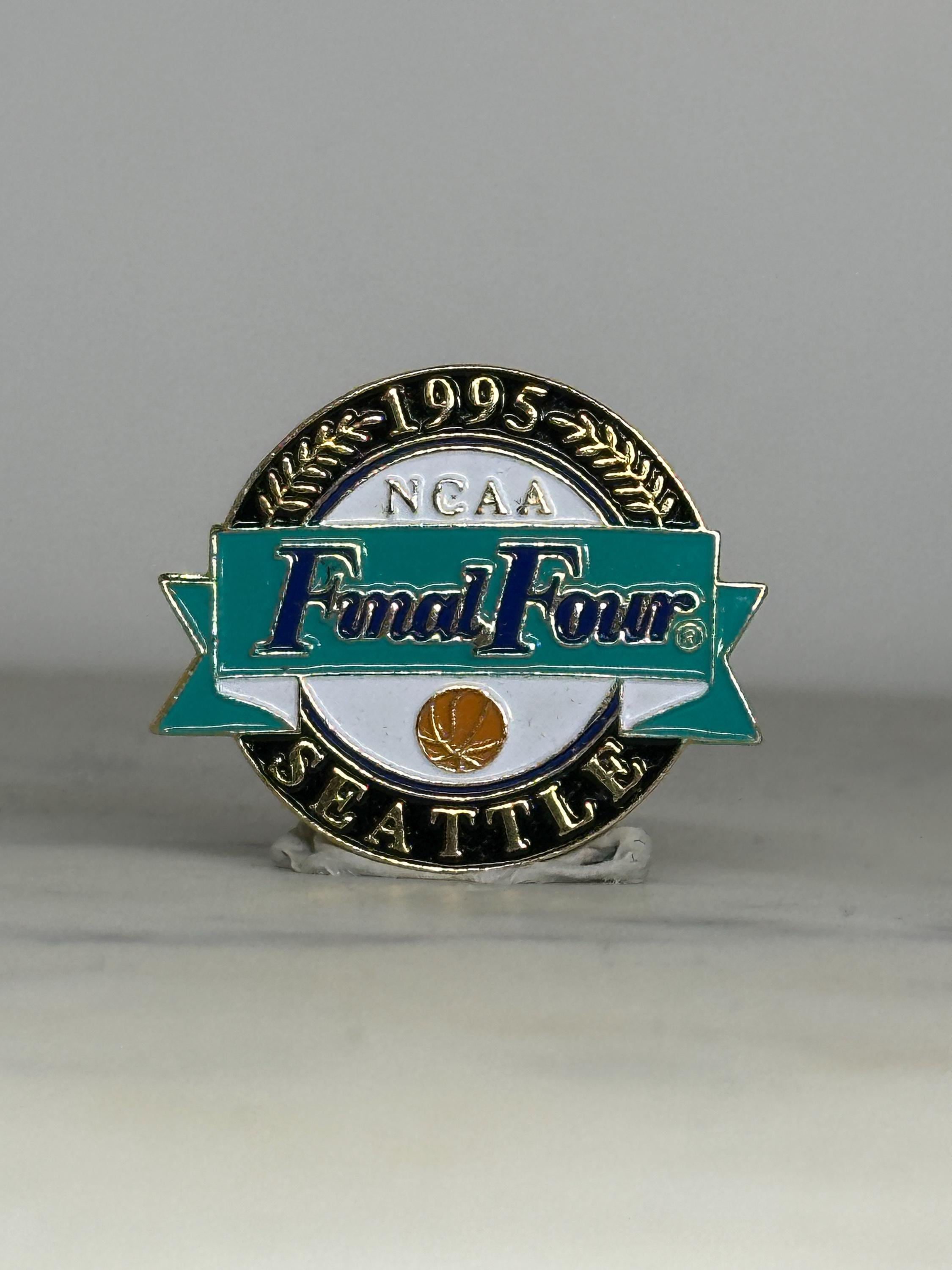NCAA Final Four Enamel Pin: Teal/Gold Finish - 1995 Seattle Accessory