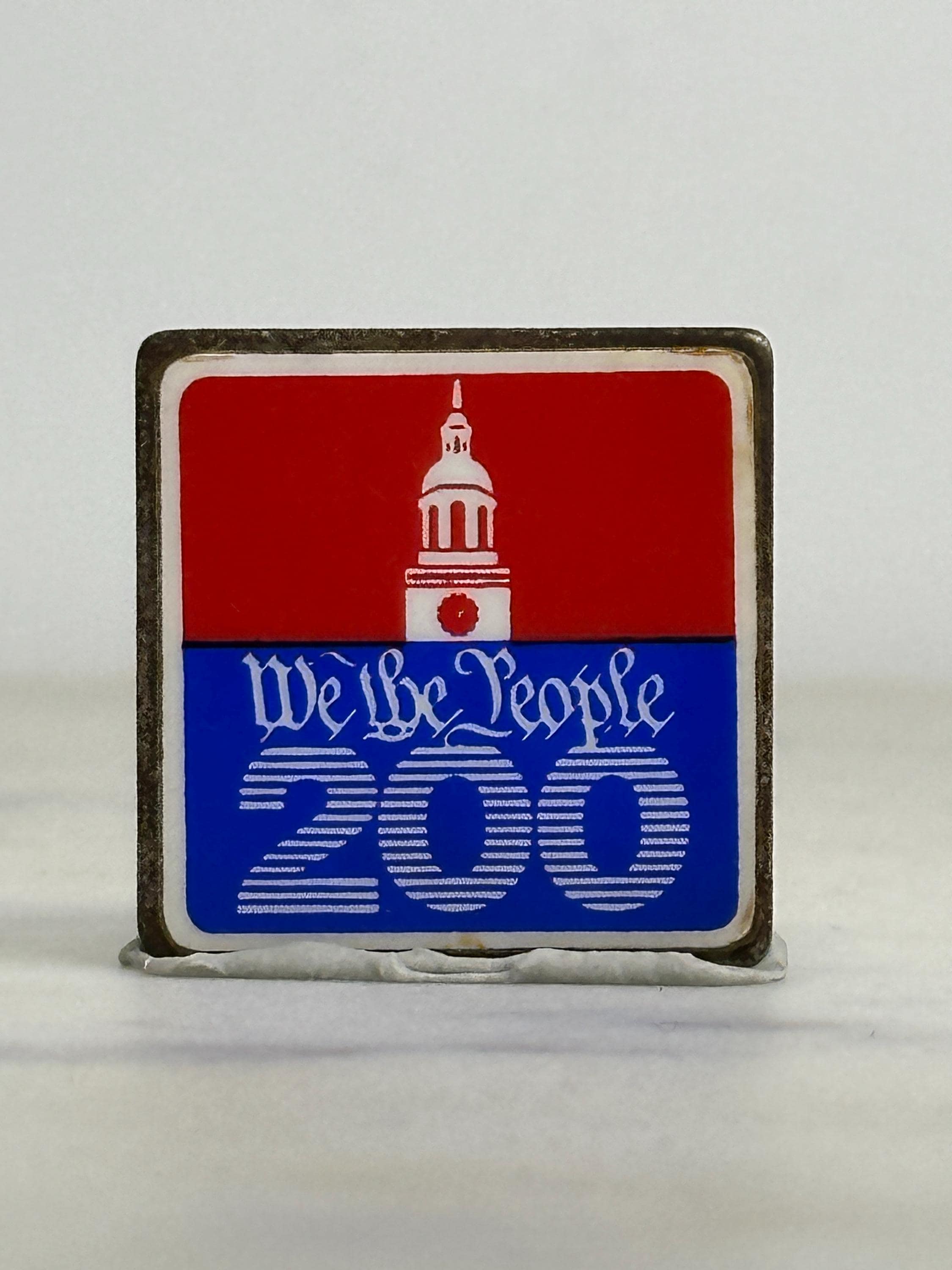 We the People 200 Enamel Pin: Red White Blue Patriotic - Bicentennial Accessory