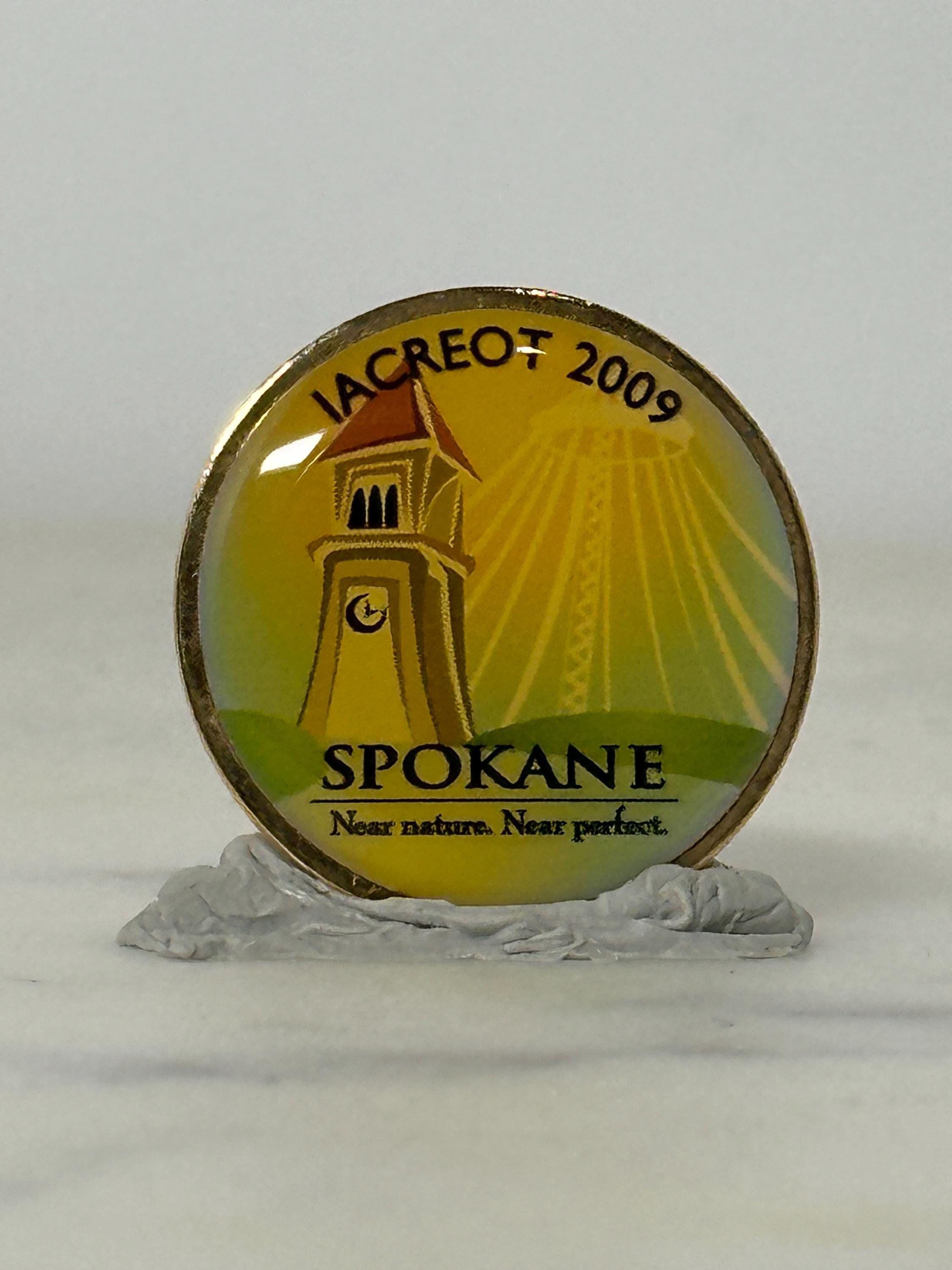 Spokane Enamel Pin: Gold-Tone Landmark Design - 2009 Souvenir Accessory