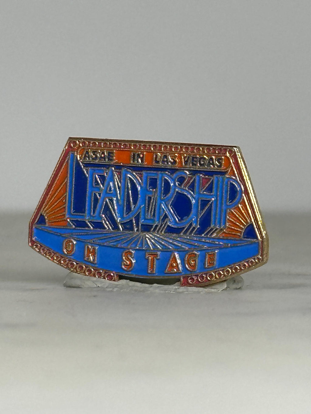 Leadership On Stage Pin: Red Blue Enamel - Las Vegas Event Accessory