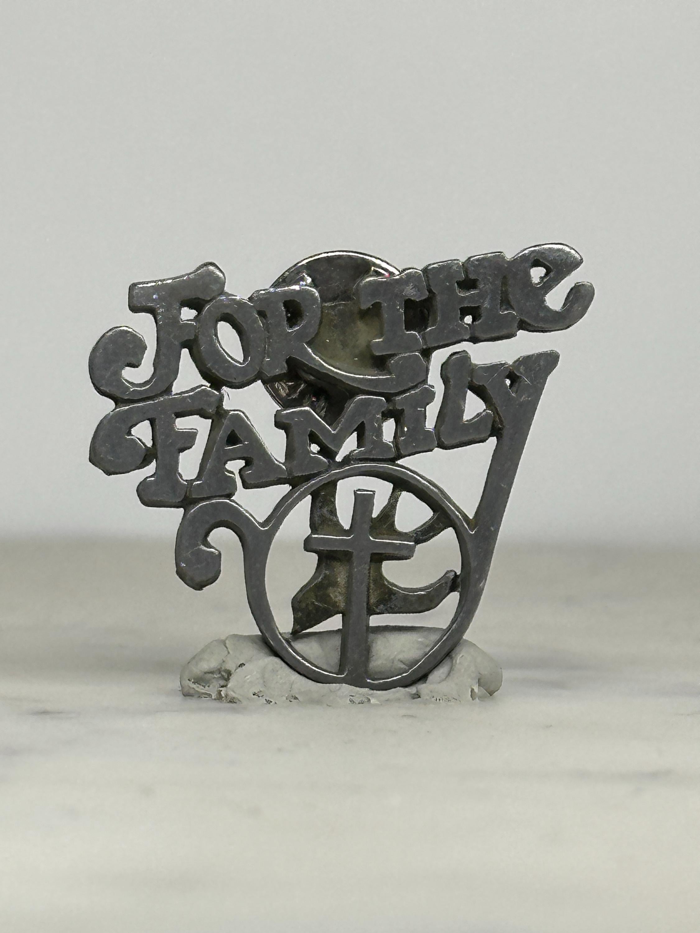 For the Family Religious Pin: Antiqued Pewter Finish - Faith-Based Accessory