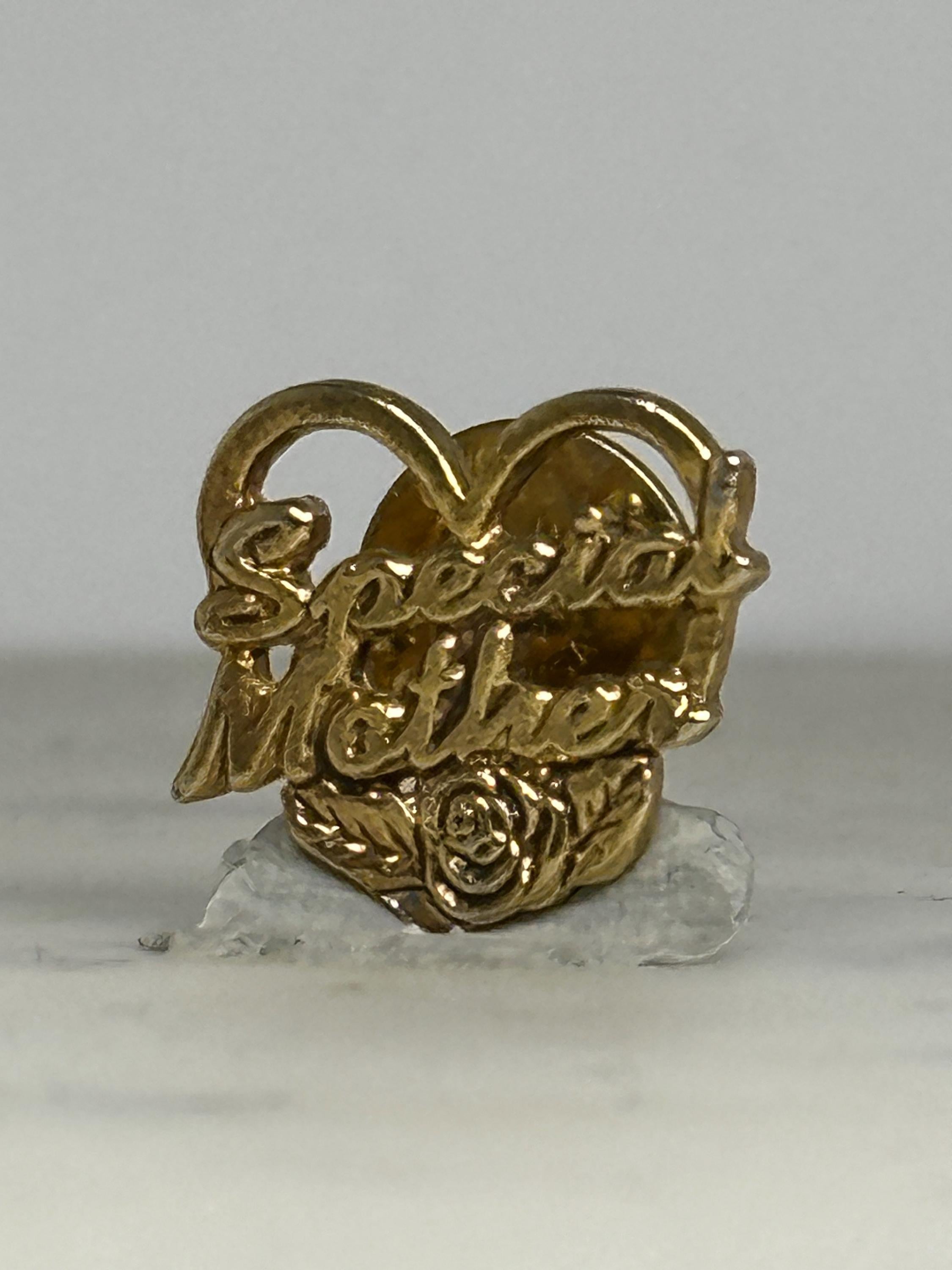 Special Mother Lapel Pin: Gold Tone Script - Vintage Gift Accessory