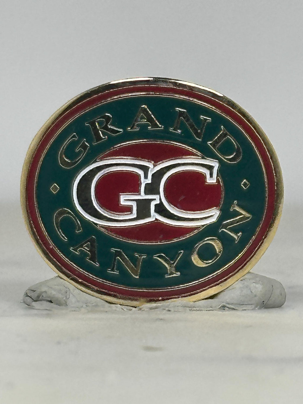 Grand Canyon Souvenir Pin: Red Green Gold Enamel - Vintage Travel Accessory