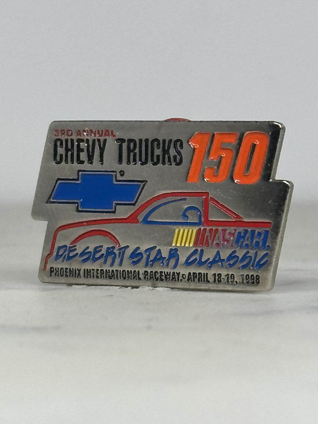 NASCAR Chevy Trucks 150 Pin: Red Blue Enamel - 1998 Racing Accessory