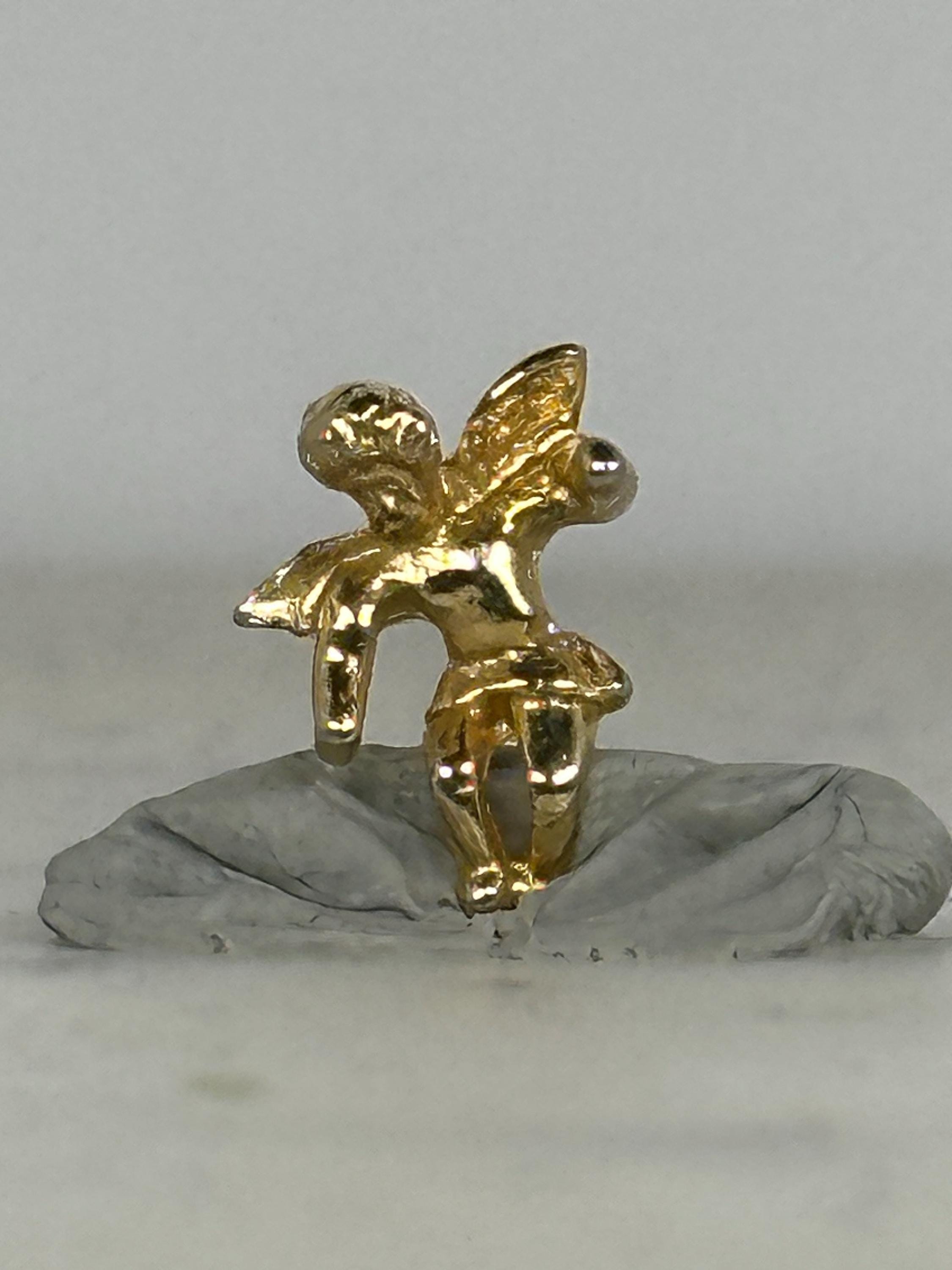 Angel Cherub Pin: Gold Tone - Vintage Religious Accessory