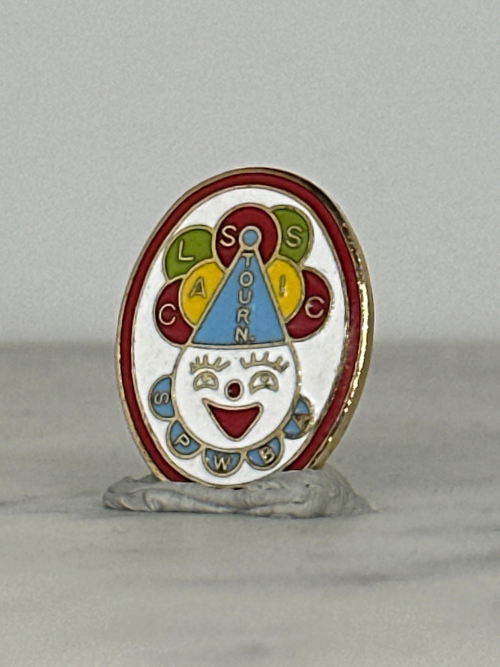 Vintage SPWBA Classic Tournament Bowling Pin – PWBA Clown Logo Enamel Lapel
