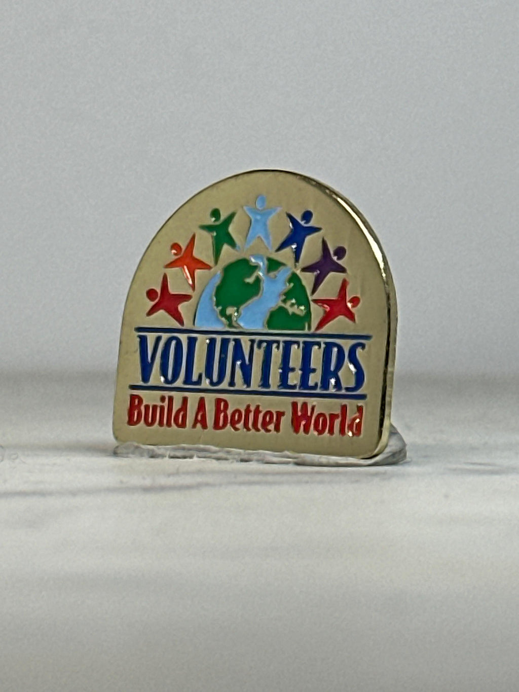 Volunteers Enamel Pin: Gold Tone Multicolor - Inspirational Accessory