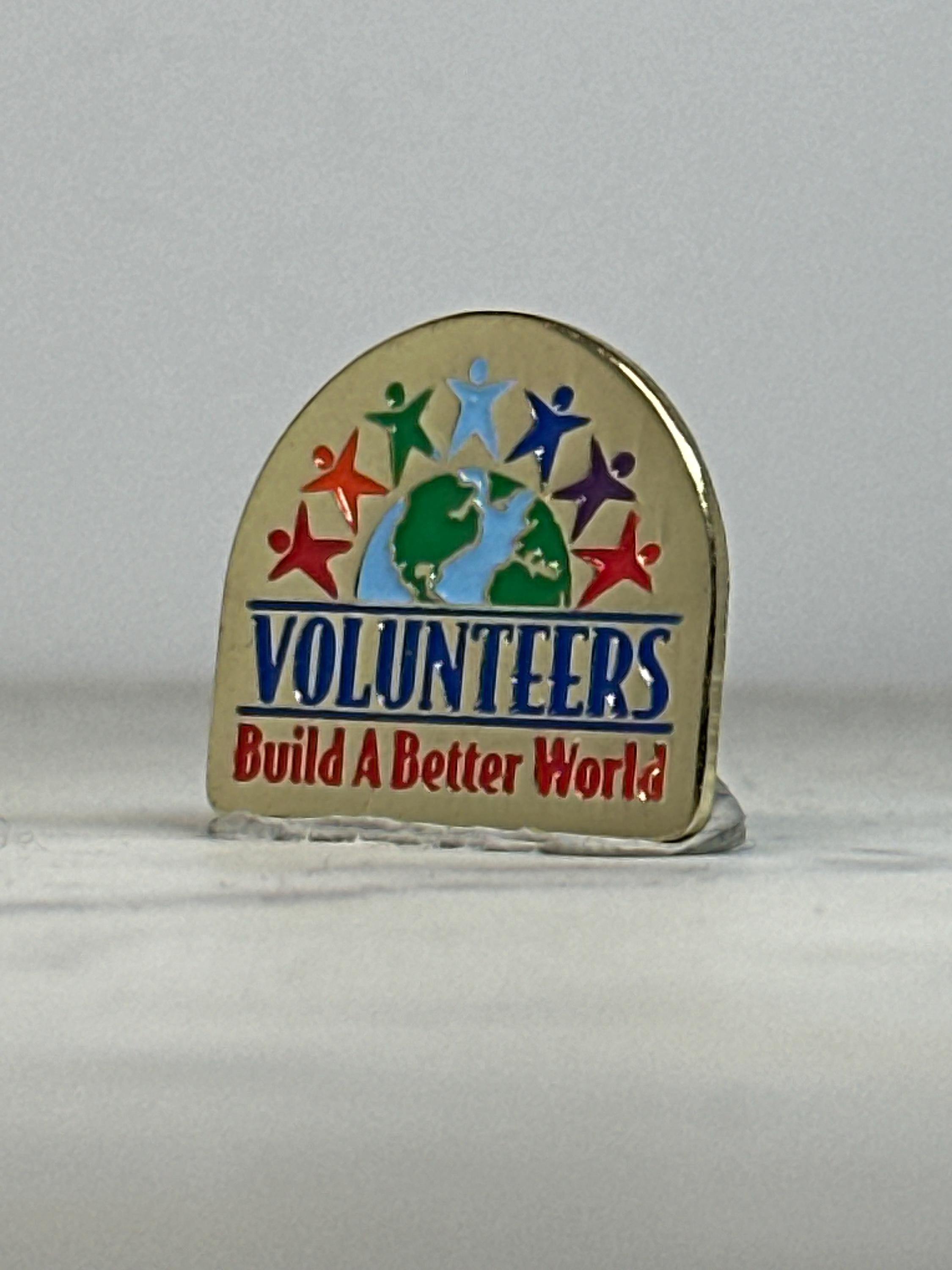 Volunteers Enamel Pin: Gold Tone Multicolor - Inspirational Accessory
