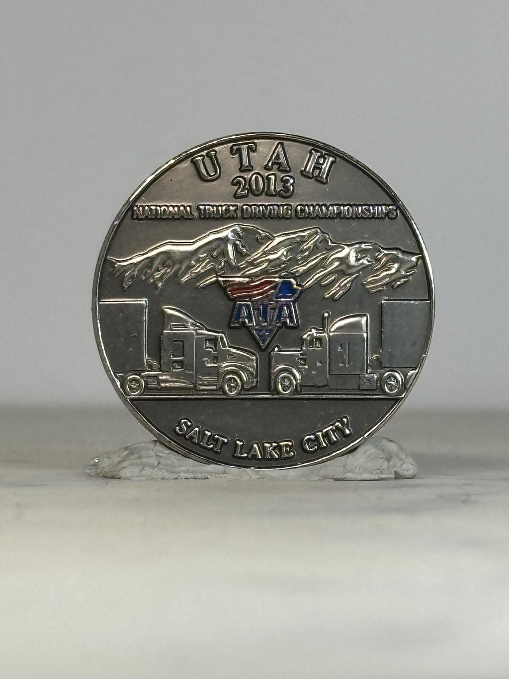 Utah Trucking Championship Pin: Silver Enamel - 2013 Souvenir Accessory