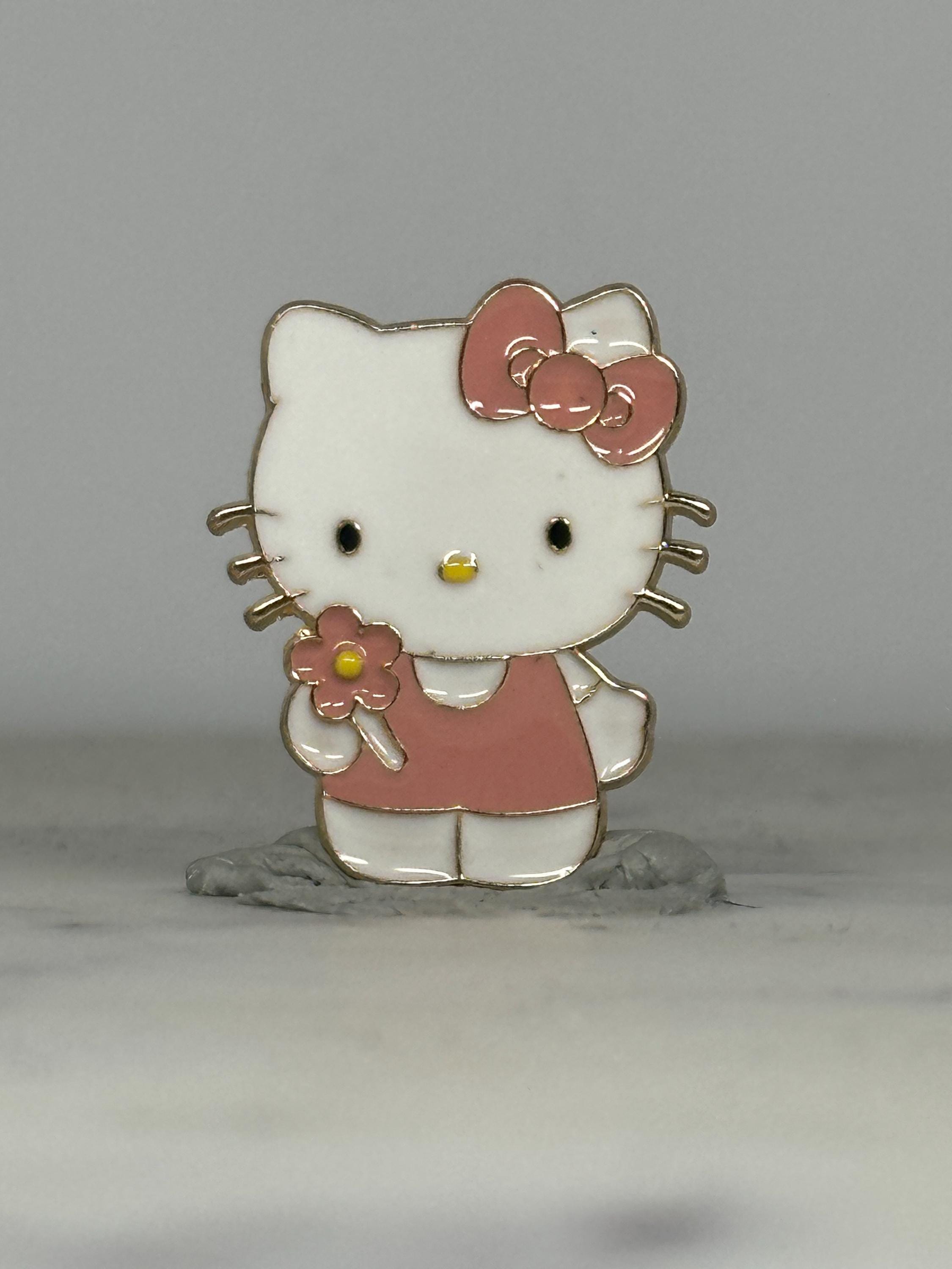 Hello Kitty Enamel Pin: Pink Outfit & Bow - Kawaii Retro Accessory