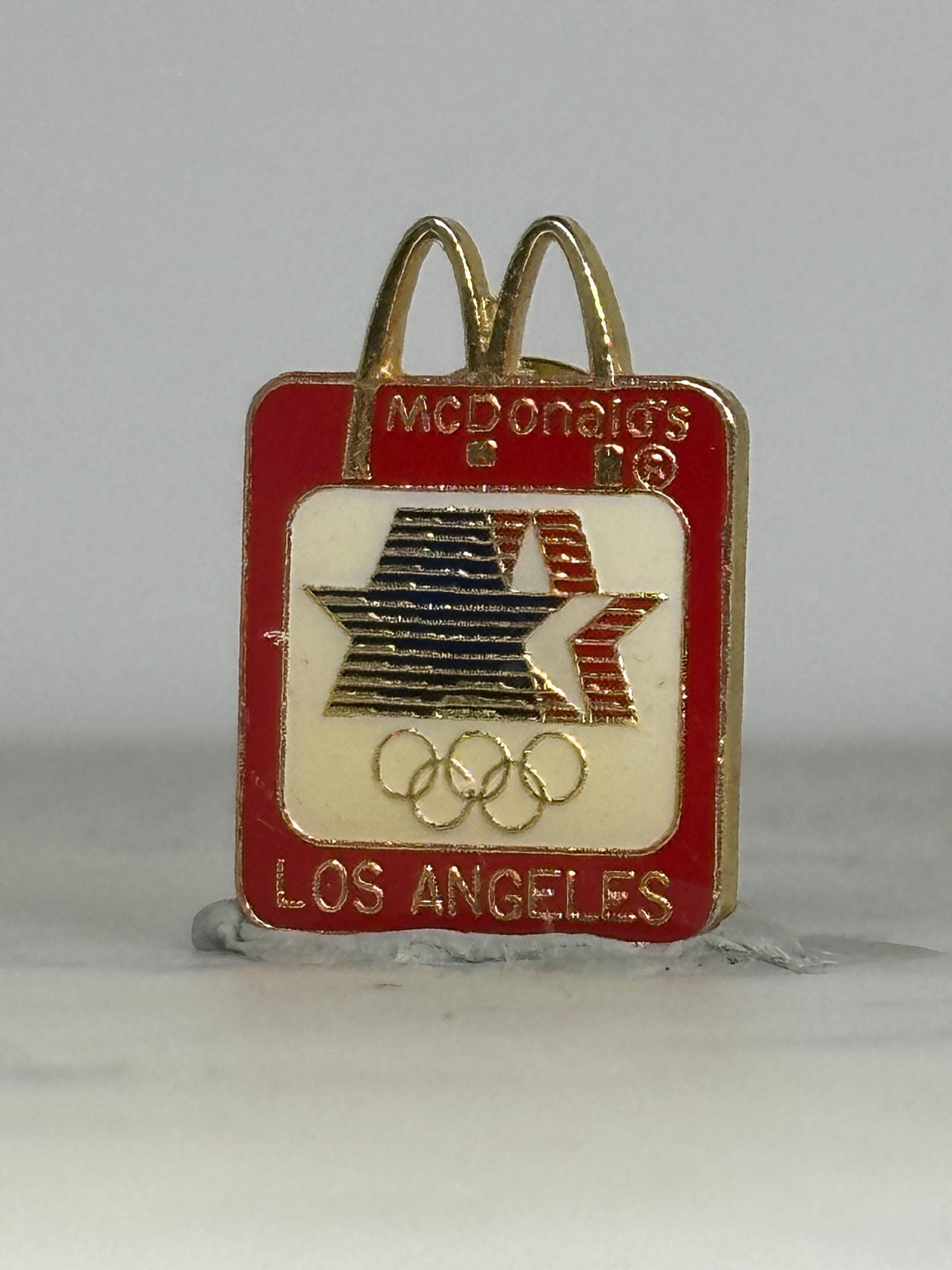 McDonald’s Olympic Pin: Red Gold Enamel - 1984 Los Angeles Collectible