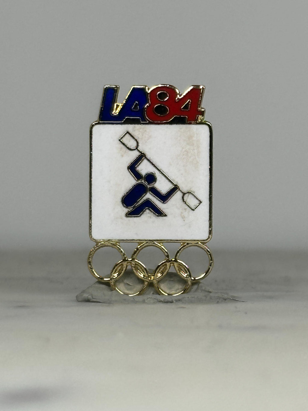 LA 1984 Olympic Pin: Enamel & Gold Tone - Vintage Sports Accessory