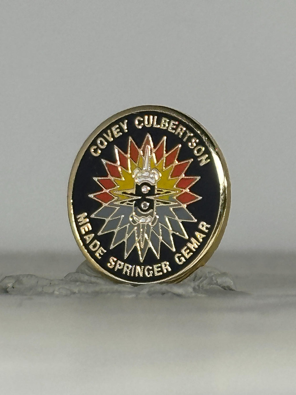 NASA Space Shuttle Discovery STS-38 Mission Pin (1990) – Covey, Culbertson, Meade, Springer, Gemar Crew – Vintage NASA Collec