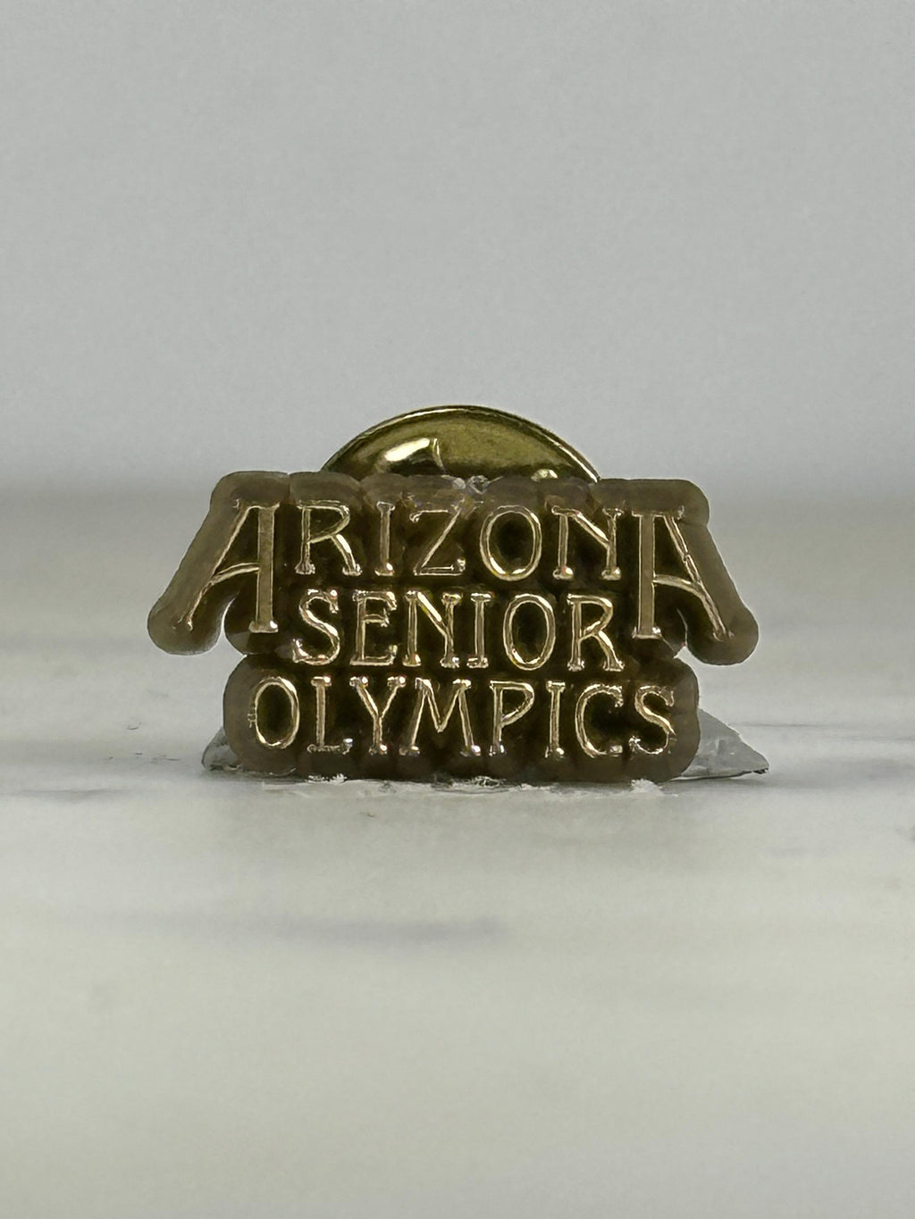 Arizona Senior Olympics Pin: Antique Gold Tone - Sports Memorabilia Accessory