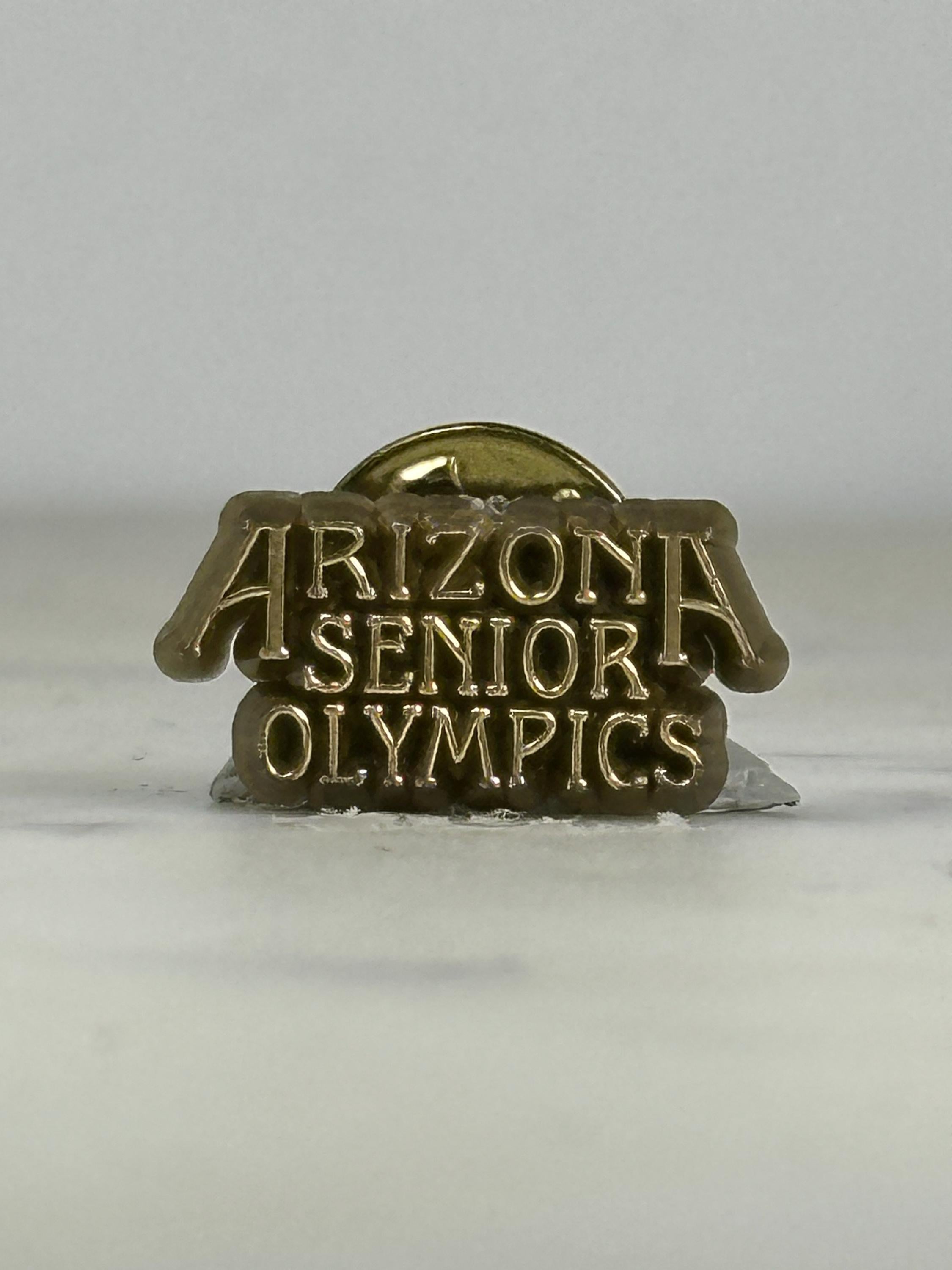 Arizona Senior Olympics Pin: Antique Gold Tone - Sports Memorabilia Accessory
