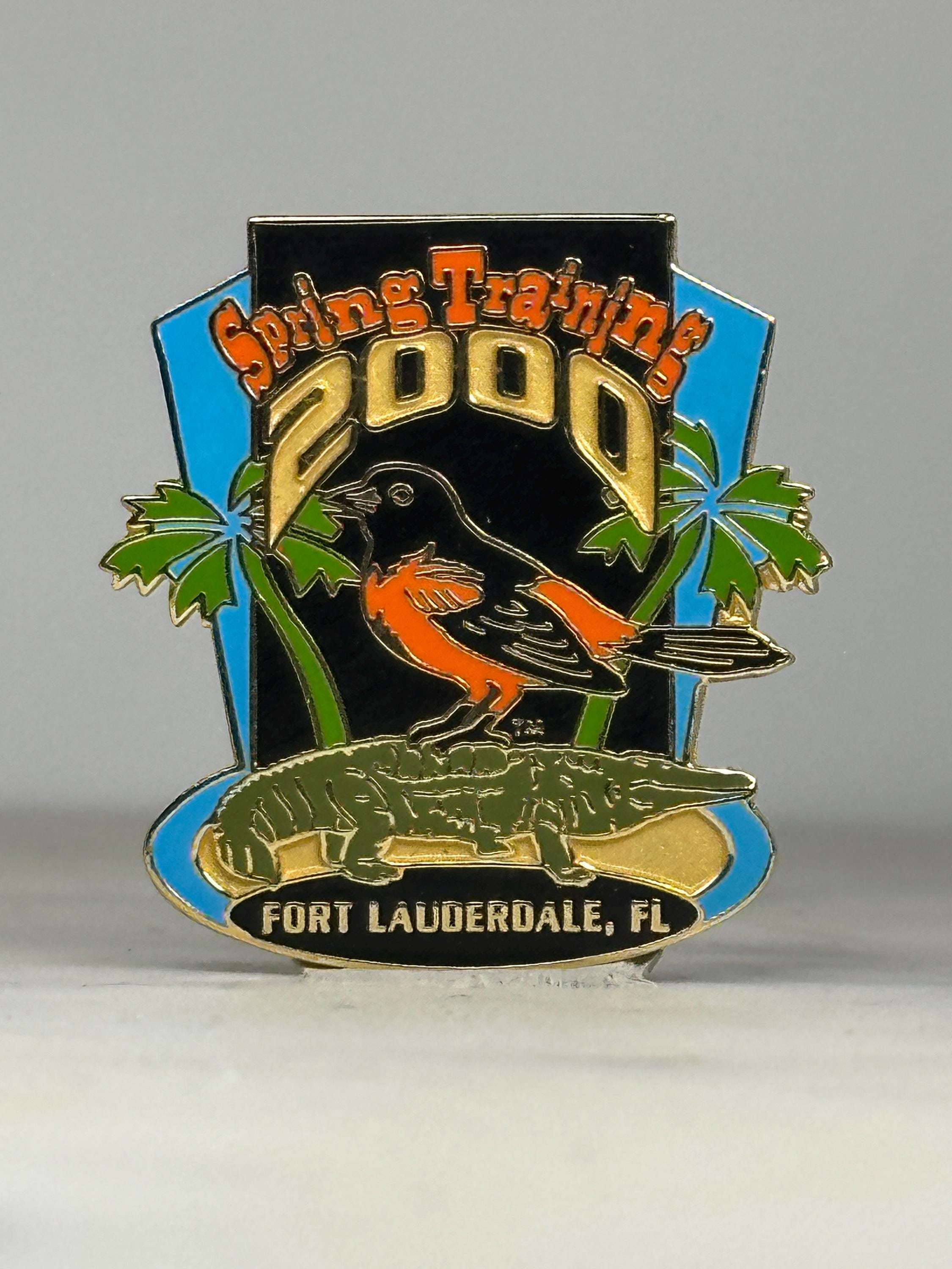 Spring Training 2000 Pin: Orioles & Alligator Enamel - Vintage Sports Accessory