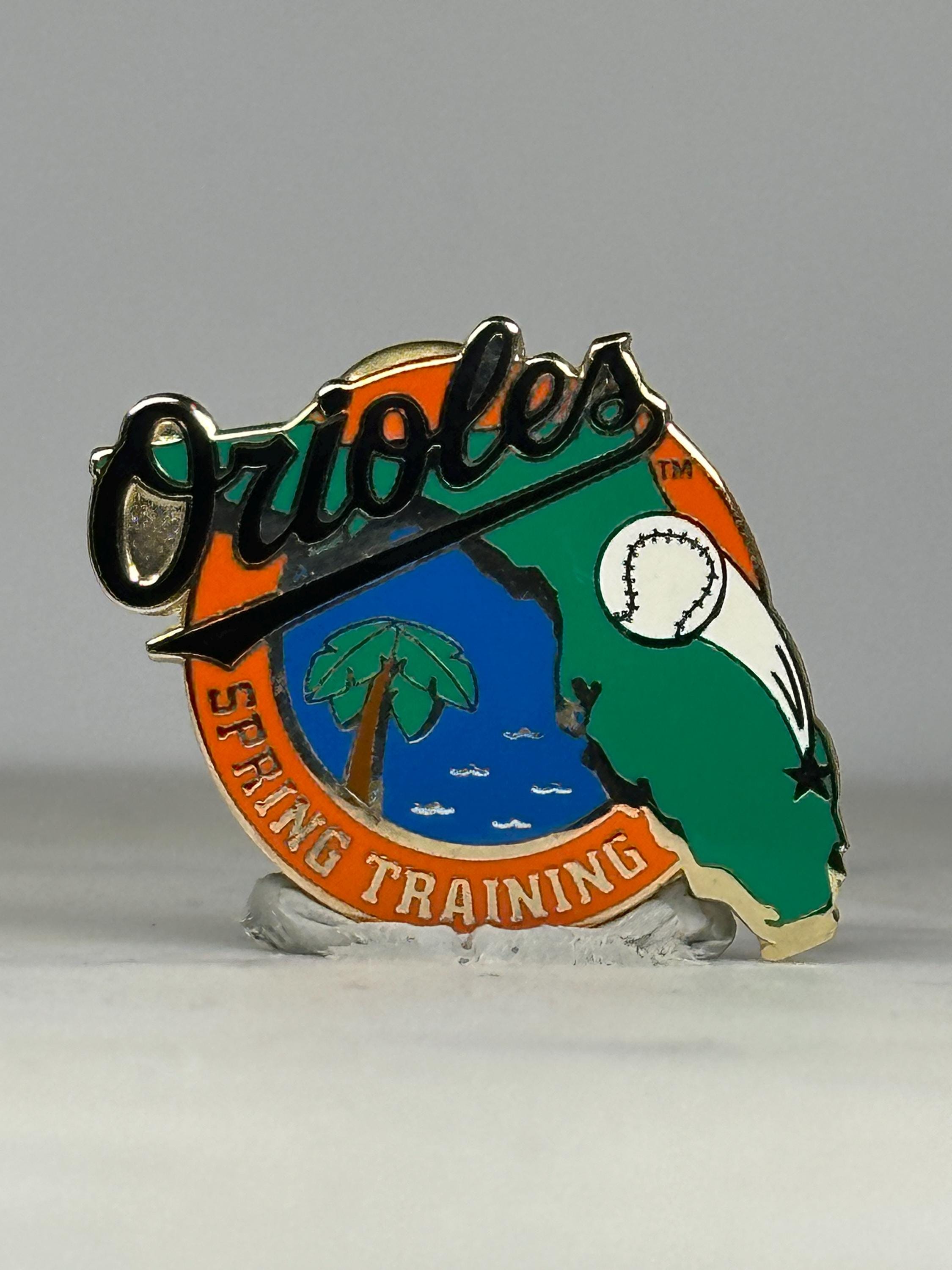 Orioles Spring Training Pin: Bold Colors Enamel - Vintage Baseball Accessory
