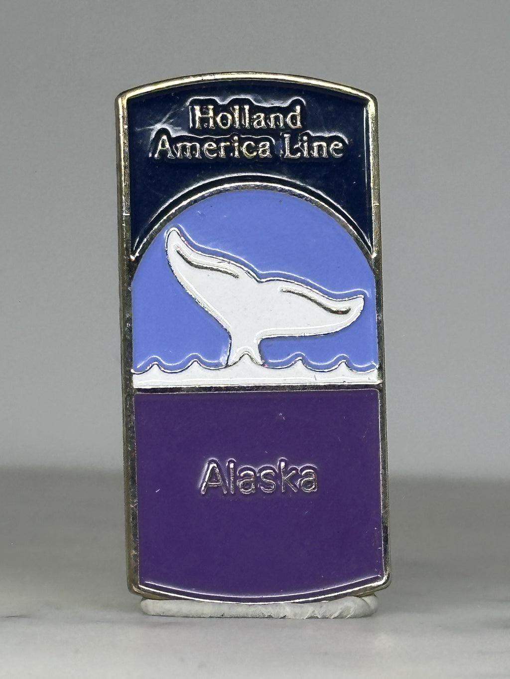 Holland America Line Alaska Pin: Purple & Blue Enamel - Cruise Souvenir Accessory