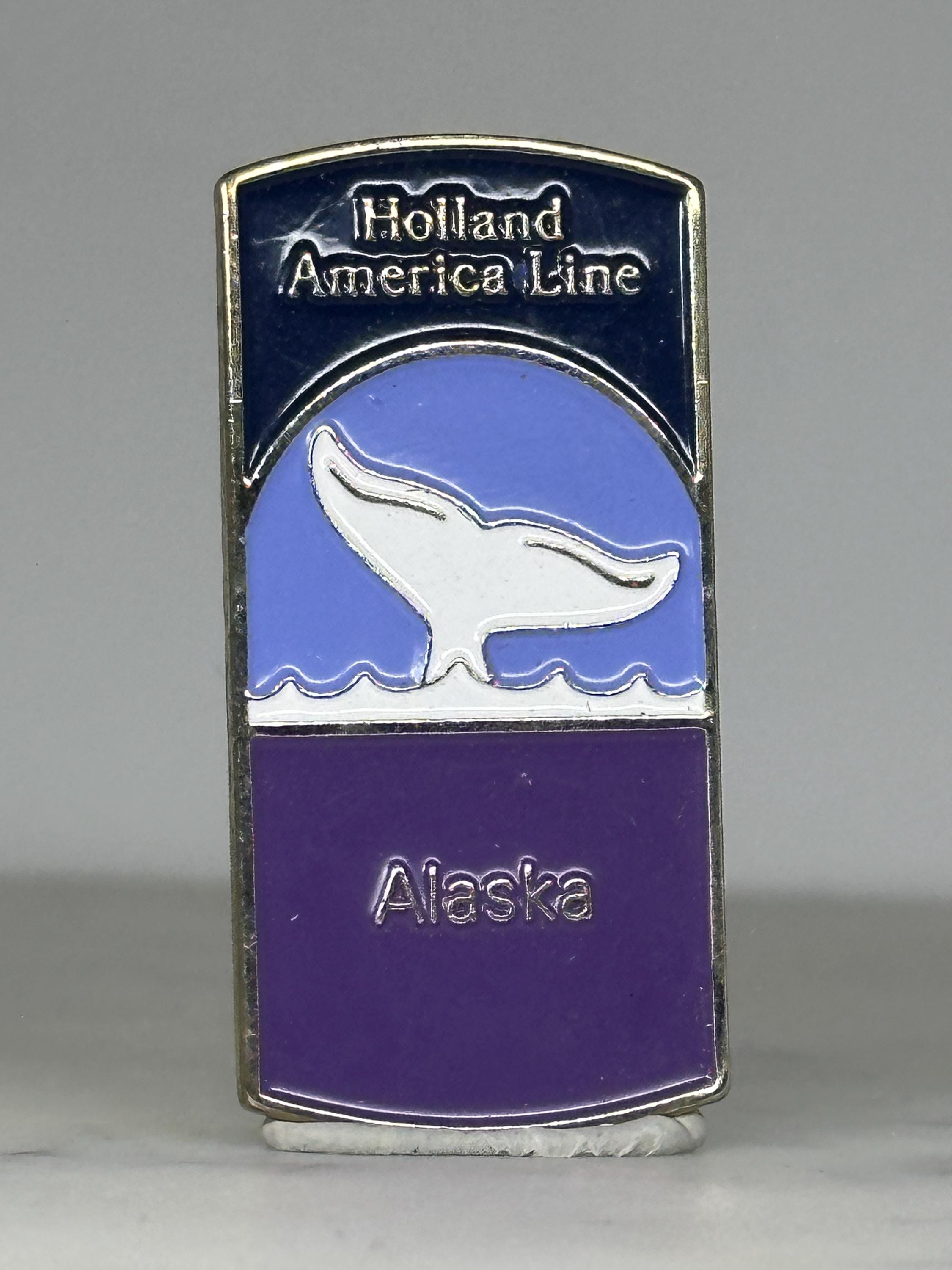 Holland America Line Alaska Pin: Purple & Blue Enamel - Cruise Souvenir Accessory