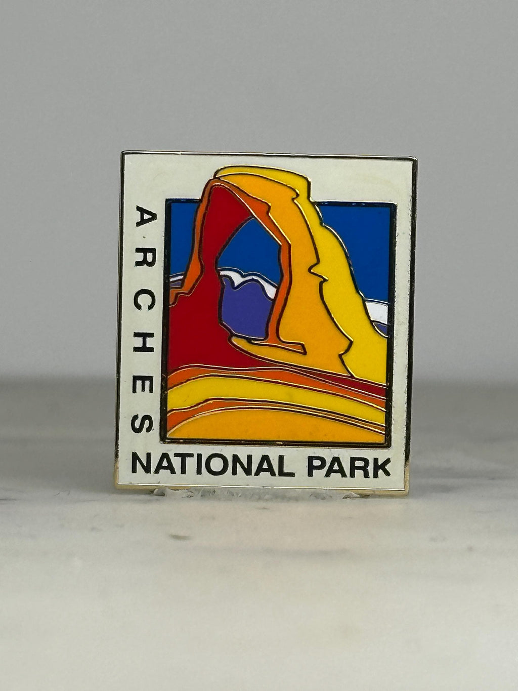 Arches National Park Enamel Pin: Bold Retro Colors - Travel Souvenir Accessory
